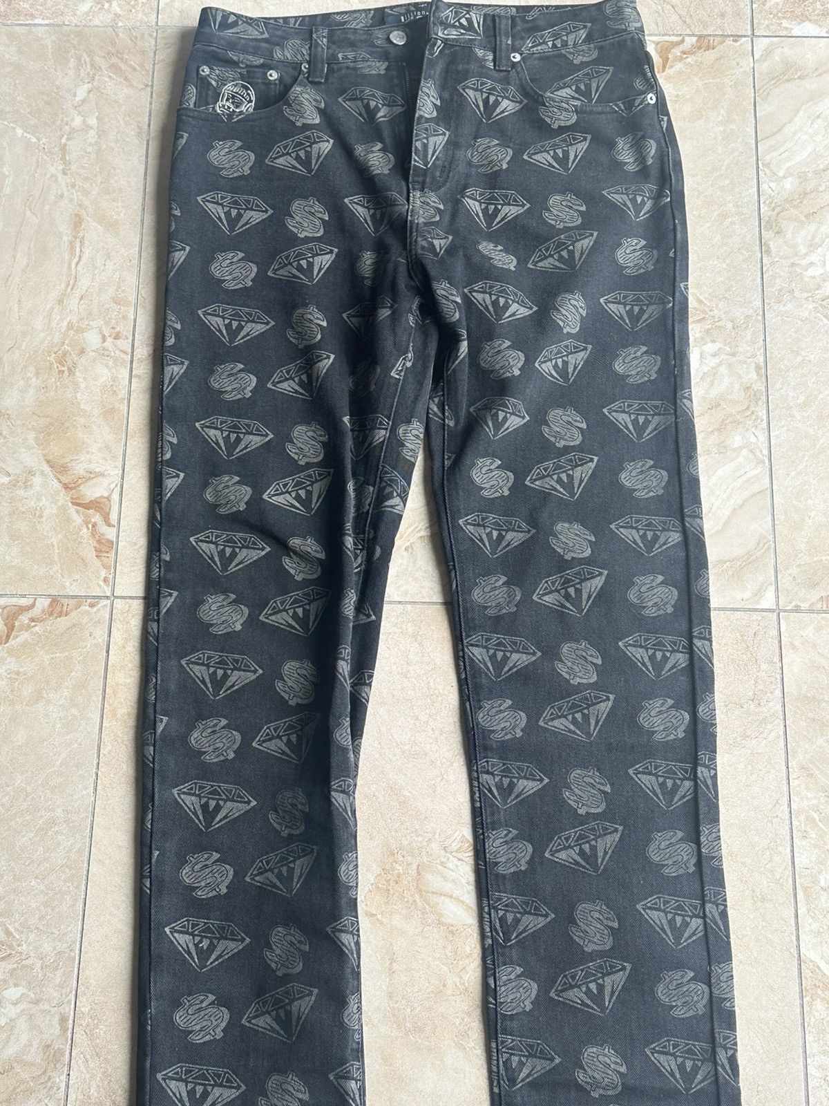Billionaire Boys Club BILLIONAIRE BOYS CLUB DIAMOND & DOLLARS DENIM PANTS BLACK Size US 32 / EU 48 - 6 Thumbnail