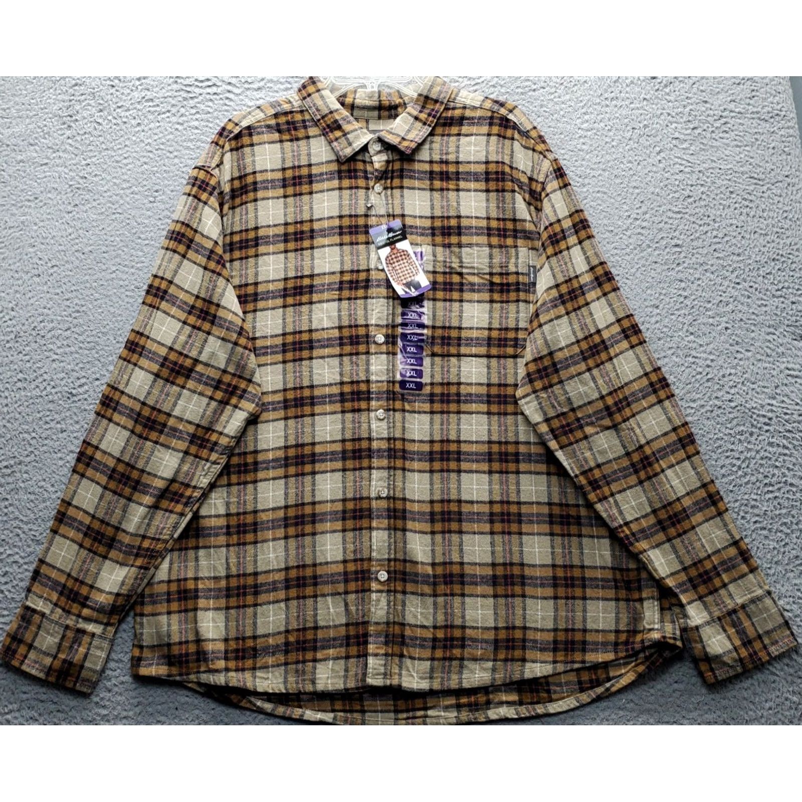Eddie Bauer Eddie Bauer Bristol Flannel Shirt Mens XXL Multicolor Plaid Relaxed Open Fit EMT5568S Size US XXL / EU 58 / 5 - 2 Thumbnail