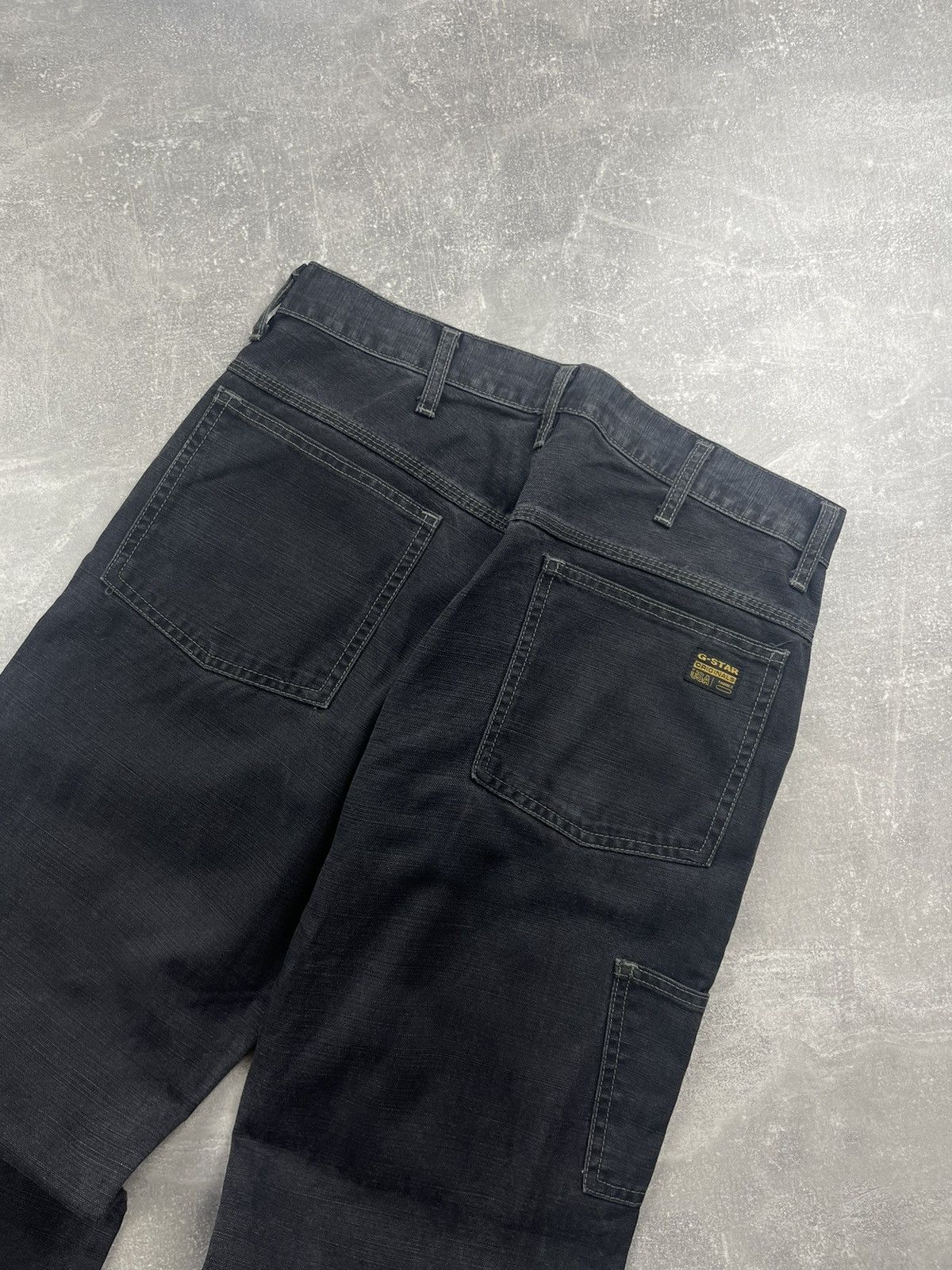 G-Star G-Star RAW Vintage Worker Jeans Black Denim Carpenter Pants Size US 32 / EU 48 - 4 Thumbnail