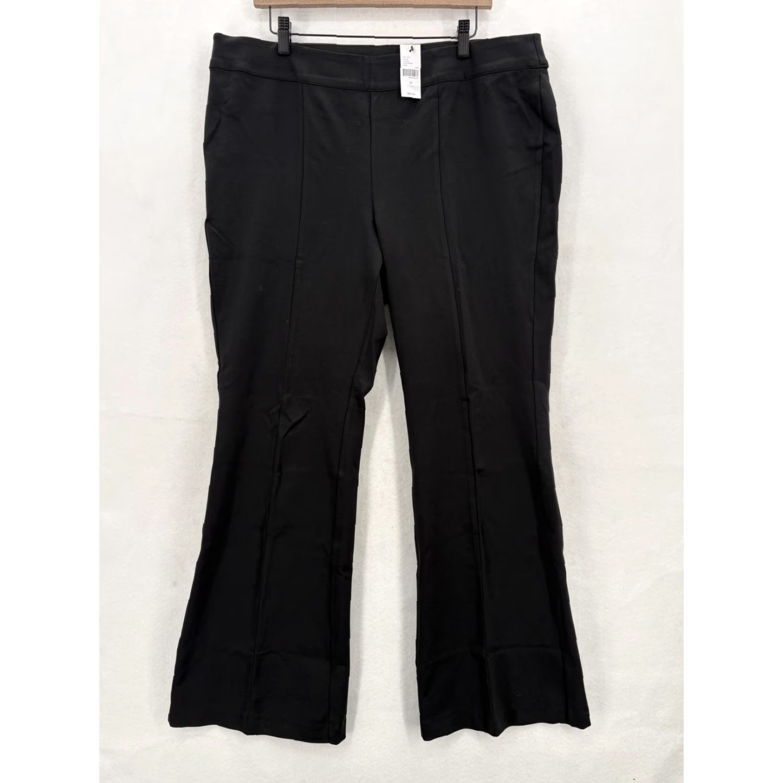 Vintage Lane Bryant Pants Womens 18 Black Ponte High Rise Bootcut Work Dressy Office NWT Size 40" / US 18 - 2 Thumbnail