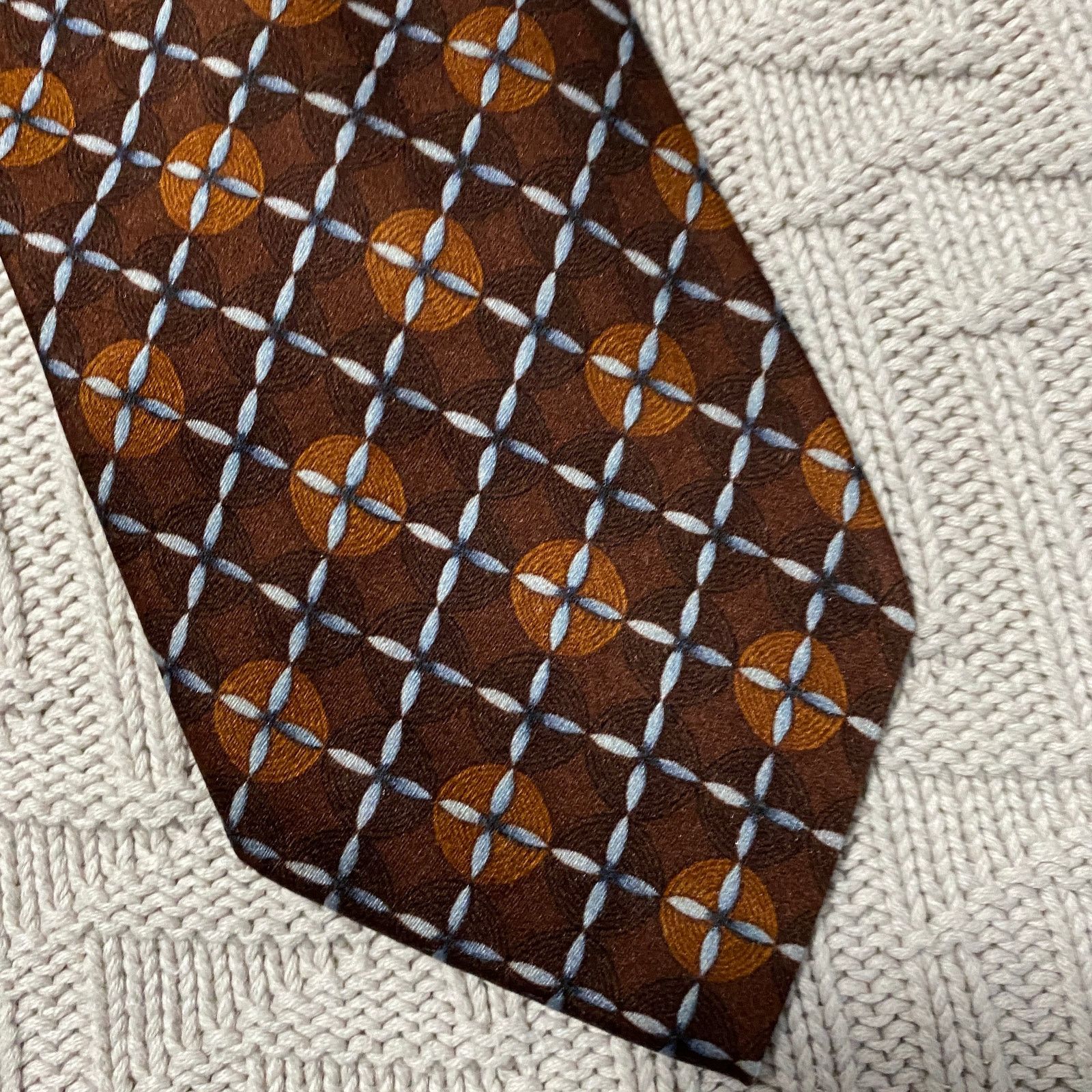 Ermenegildo Zegna Ermenegildo Zegna brown silk tie Size ONE SIZE - 2 Thumbnail