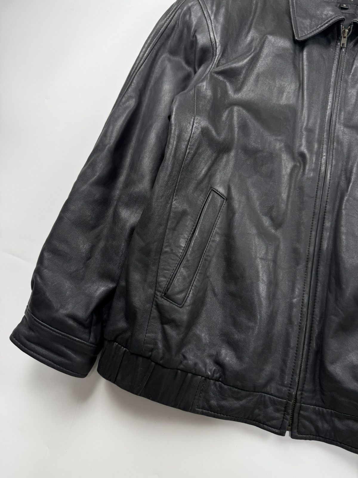 Balenciaga Vintage Balenciaga Padded Shoulder Zip Up Leather Jacket Size US L / EU 52-54 / 3 - 3 Thumbnail