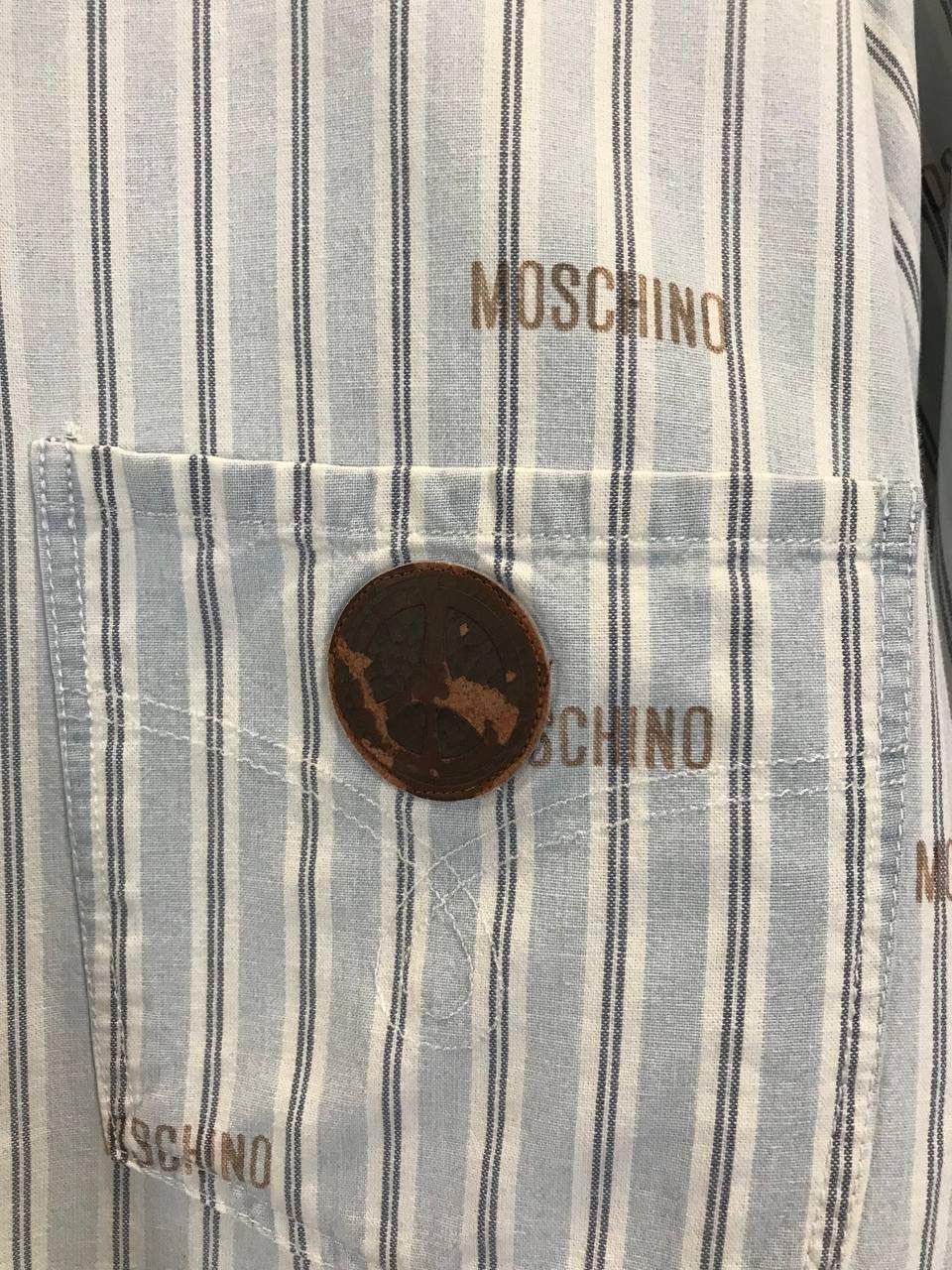 Moschino Moschino Jeans vintage designer striped monogram shirt Size US S / EU 44-46 / 1 - 4 Thumbnail