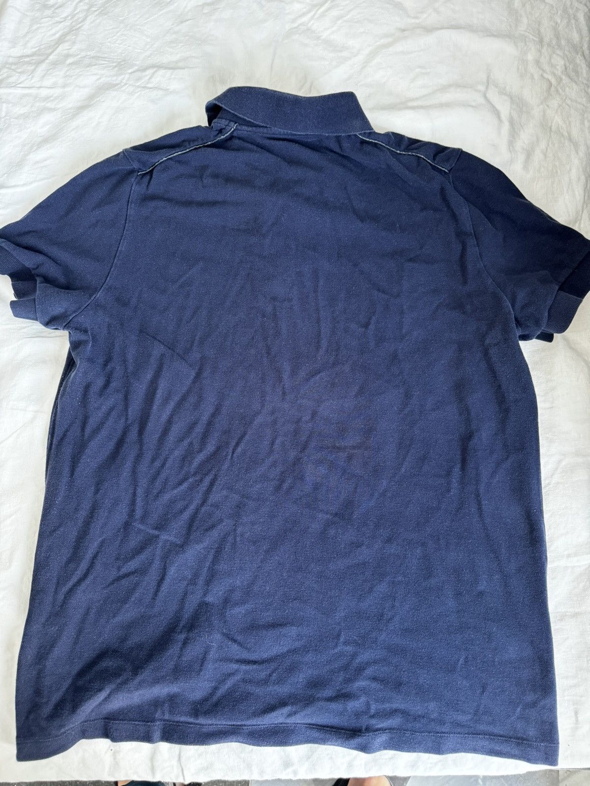 Berluti Berluti navy polo with leather detailing Size US XL / EU 56 / 4 - 4 Thumbnail