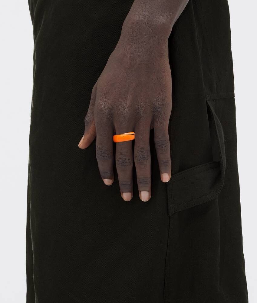 Bottega Veneta o1n1vont0425 Size: 13 / Fold Ring in Tangerine Size ONE SIZE - 4 Thumbnail