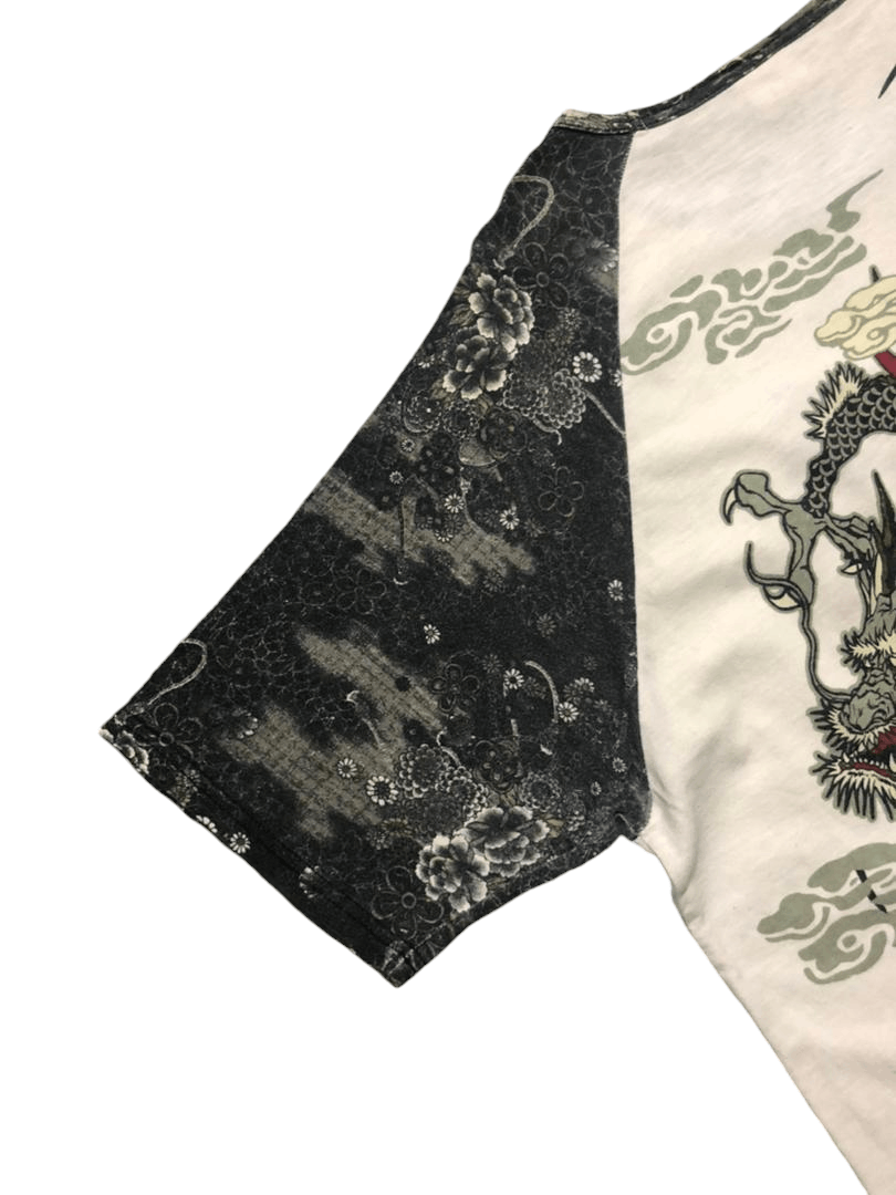 Japanese Brand Sukajan T-shirt Dragon Over Print Shirt Sleeve Tee Size US L / EU 52-54 / 3 - 13 Thumbnail