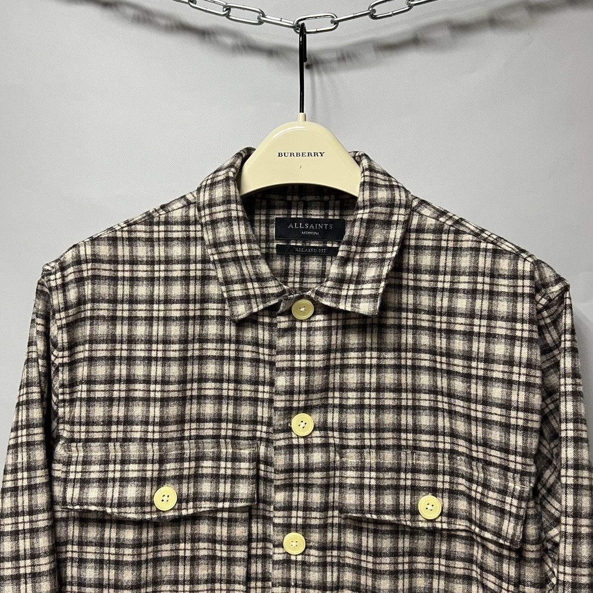 Allsaints AllSaints Burbank Flannel Shirt Button Up Overshirt Size US M / EU 48-50 / 2 - 2 Thumbnail