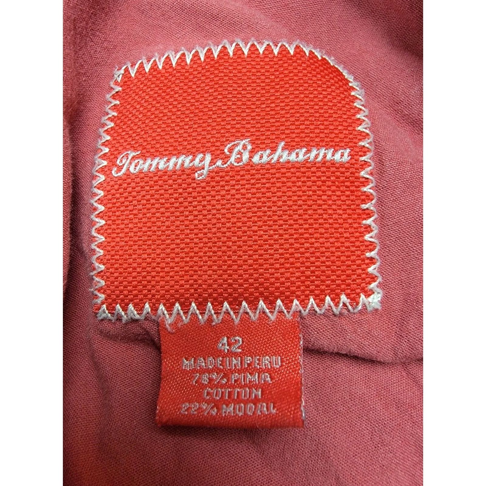 Tommy Bahama Tommy Bahama Shorts Mens 42 Pink Bermuda 10'' Inseam Cotton Modal Blend Elastic Drawstring Pocket Logo Size US 42 / EU 58 - 6 Thumbnail