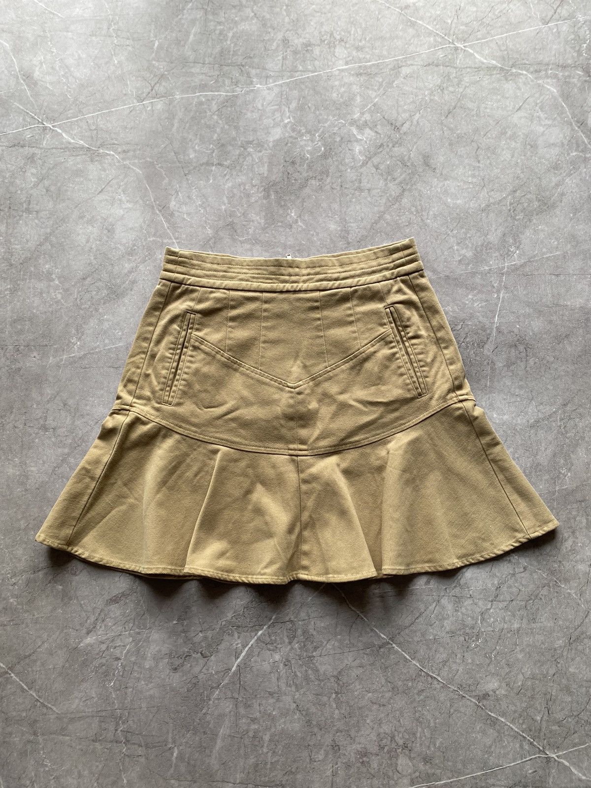 Reiss Rare Reiss Mini Denim Ruffle Skirt Navy Beige Size 6 Size 28" / US 6 / IT 42 - 2 Thumbnail