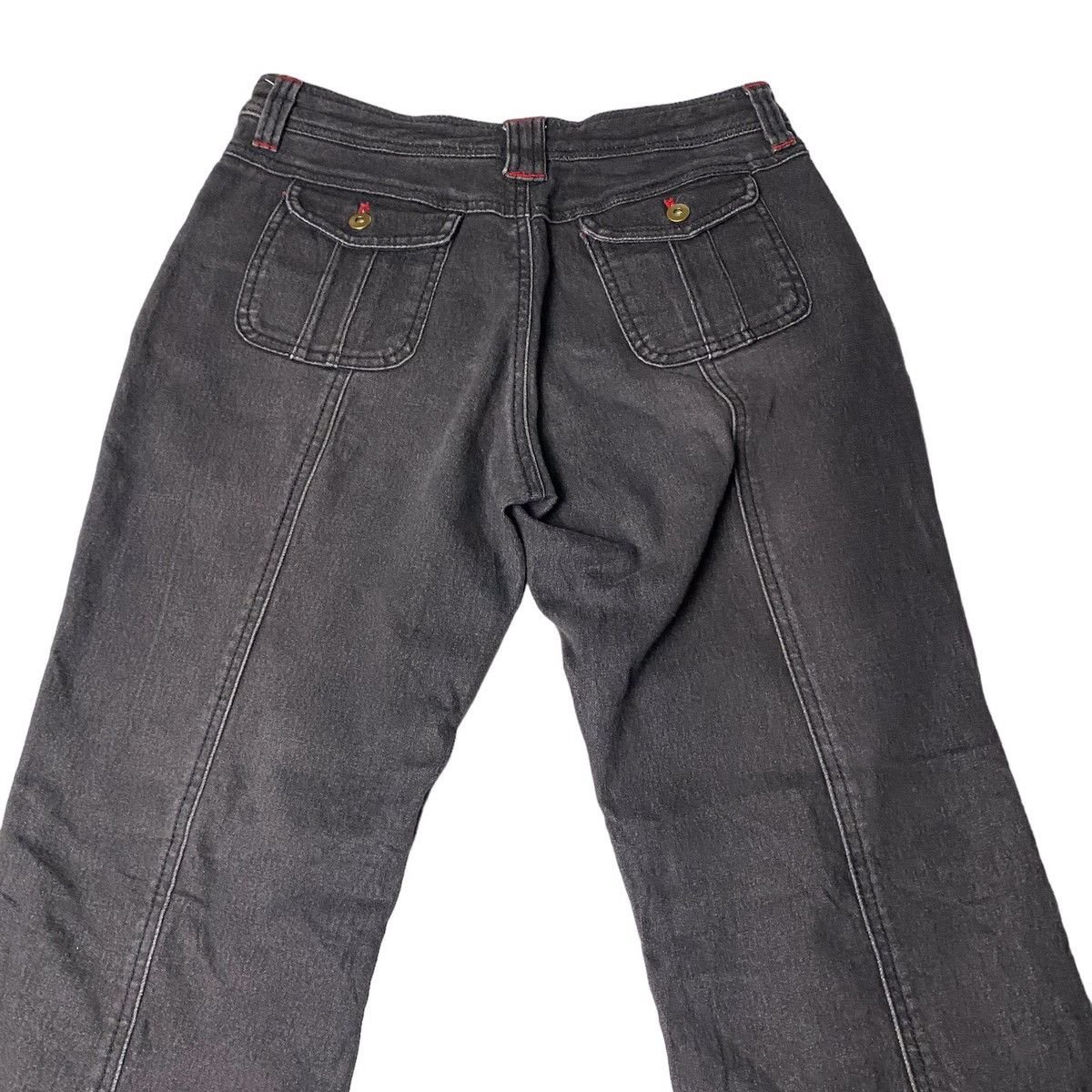 If Six Was Nine Flared Lowrise Washed Straight Cut Jeans Size US 28 / EU 44 - 10 Thumbnail