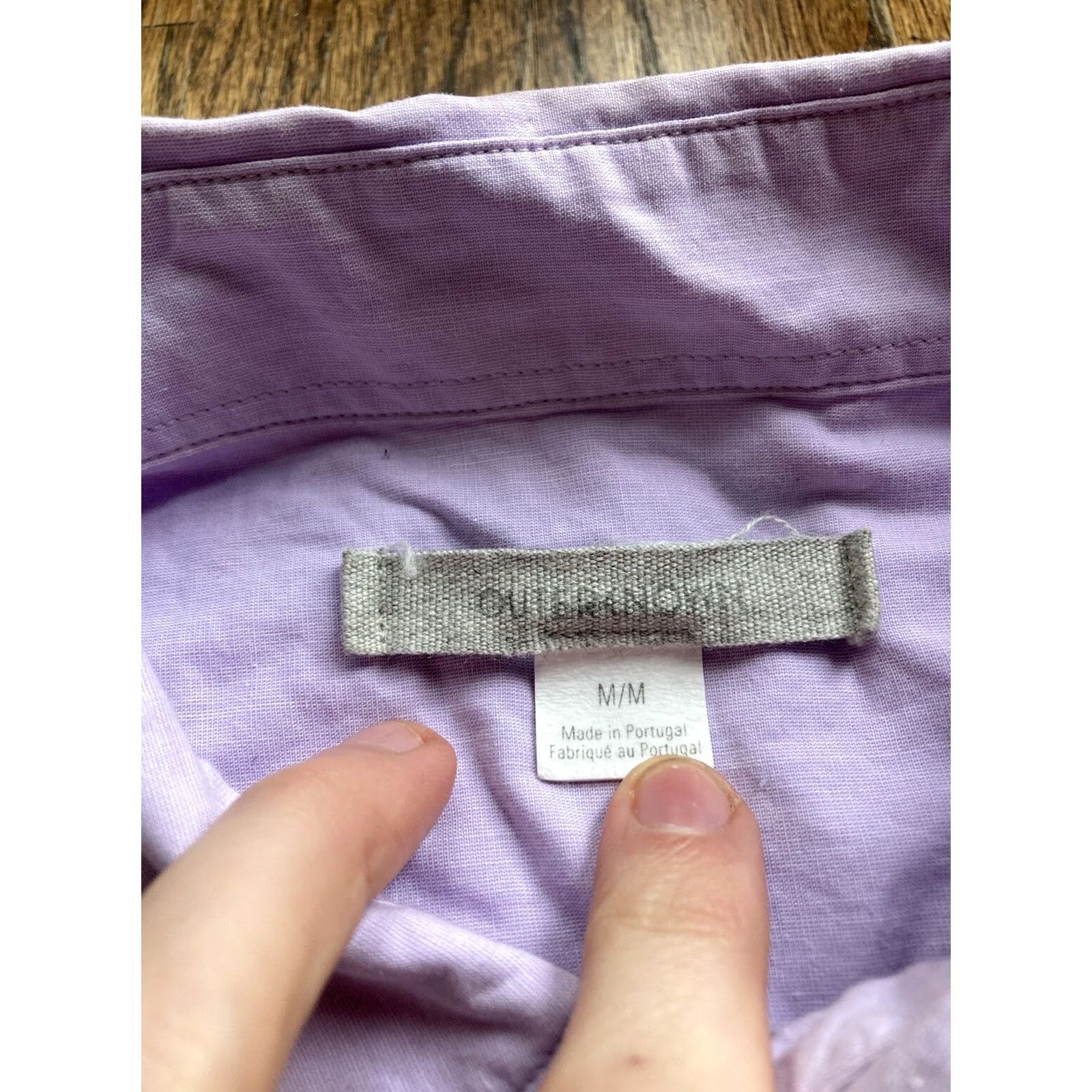 Outerknown Outerknown Shirt Mens Medium Purple Oxford Button-Up Long Sleeve Casual Portugal Cotton Regular Size US M / EU 48-50 / 2 - 5 Thumbnail
