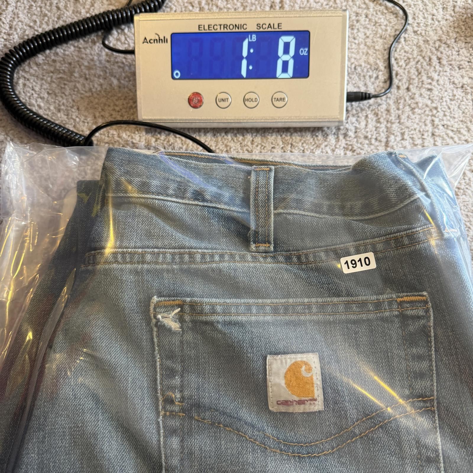 Carhartt Carhartt Light Wash Straight Leg Denim Jeans Mens 36x33 Work Size US 36 / EU 52 - 9 Thumbnail