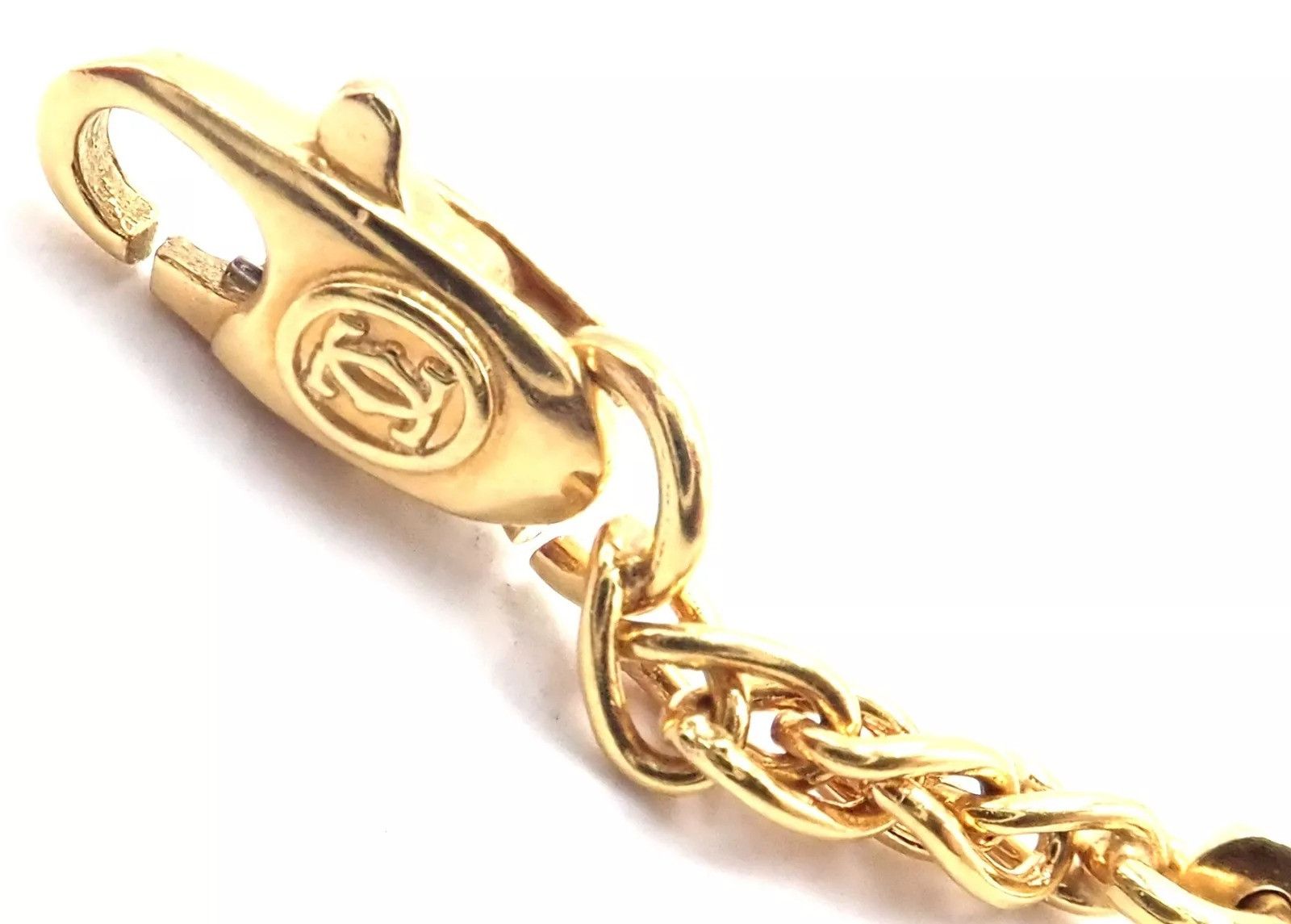 Cartier Authentic! Cartier 18k Yellow Gold Double Chain Necklace Size ONE SIZE - 9 Thumbnail
