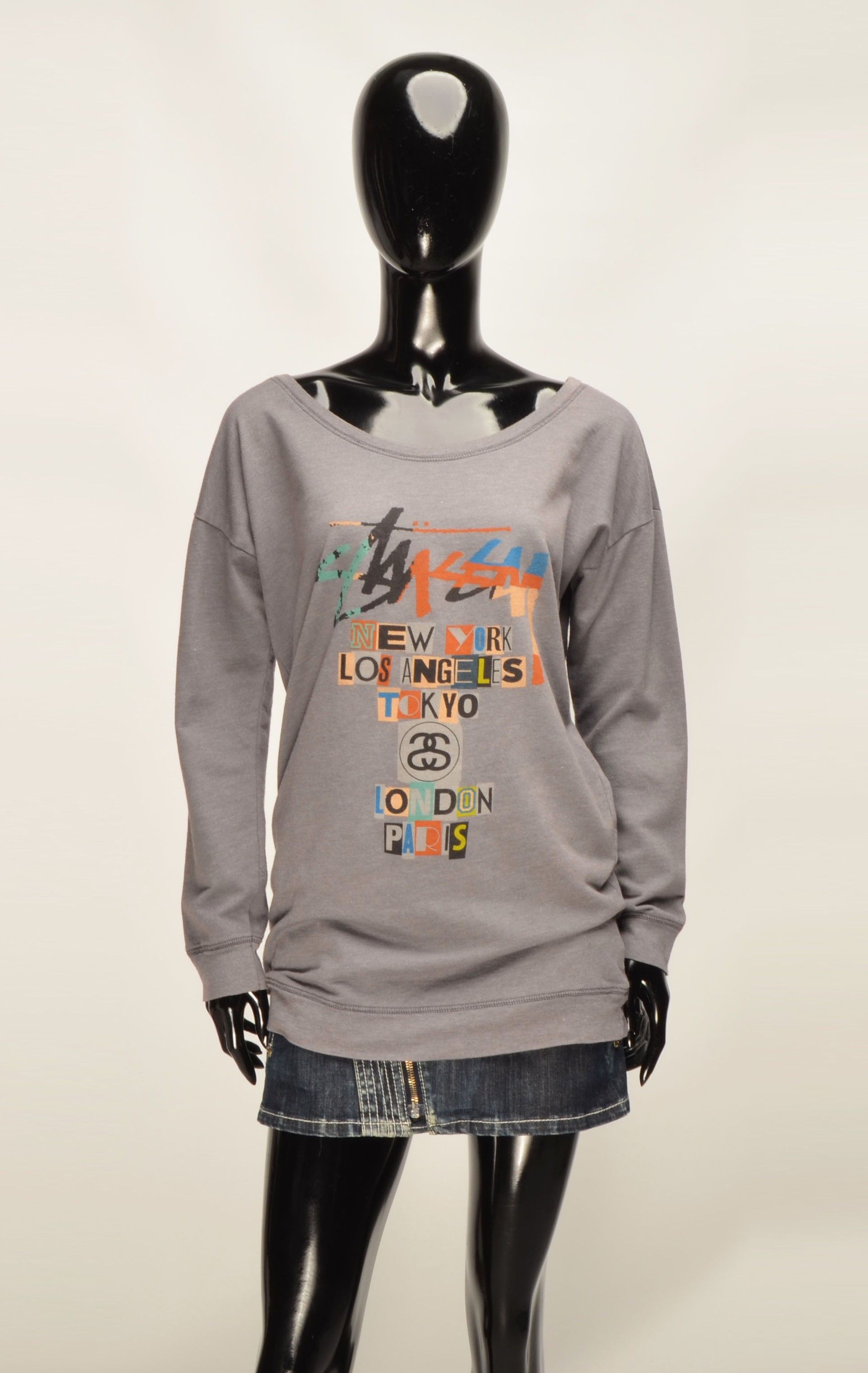 Stussy Vintage Stussy 90's Long Sleeve Logo Sweatshirt Size S / US 4 / IT 40 - 1 Thumbnail