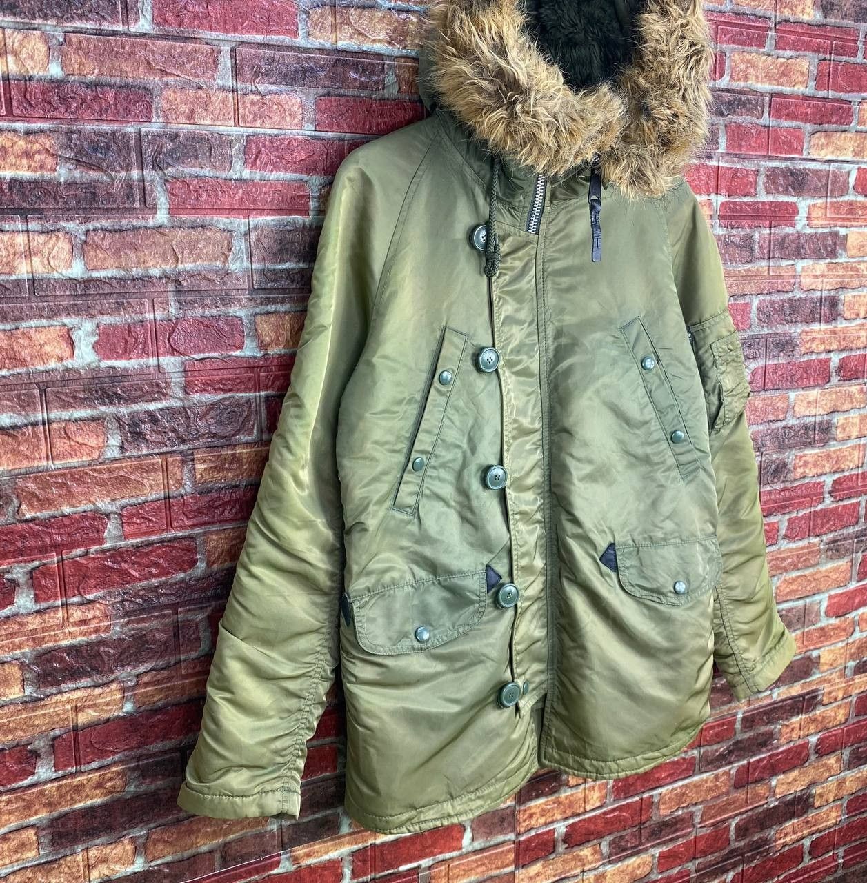 Alpha Industries × Vintage VINTAGE ALPHA INDUSTRIES SUNFADED HOODIE BOMBER MILITARY Size US S / EU 44-46 / 1 - 11 Thumbnail