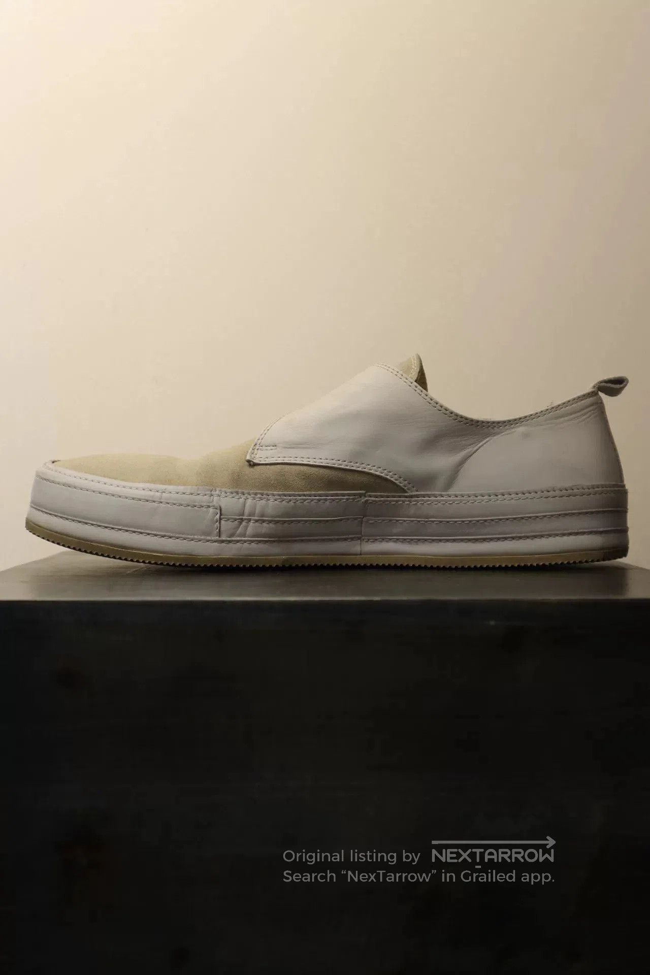 Ann Demeulemeester Leather Plate Shoes.