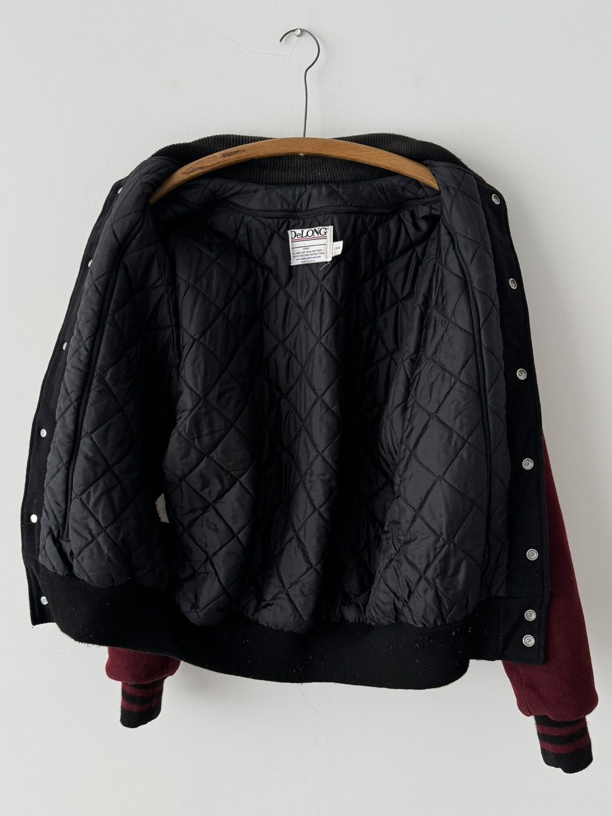 Delong × Vintage Vintage 80s NFL Warriors by Delon Varsity Bomber Jacket Size US L / EU 52-54 / 3 - 6 Thumbnail