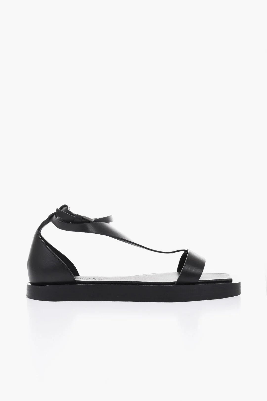 Max Mara og1mm0426 T-Bar Sandals in Black Size US 7 / IT 37 - 1 Thumbnail