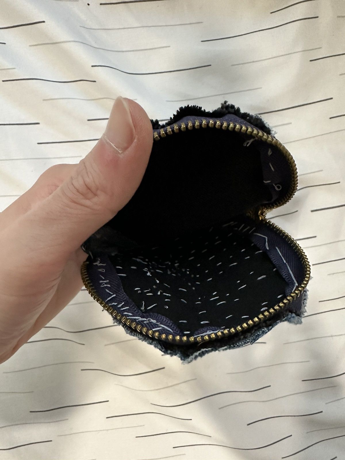 Vintage Upcycle Sashiko Coin Pouch Size ONE SIZE - 3 Thumbnail