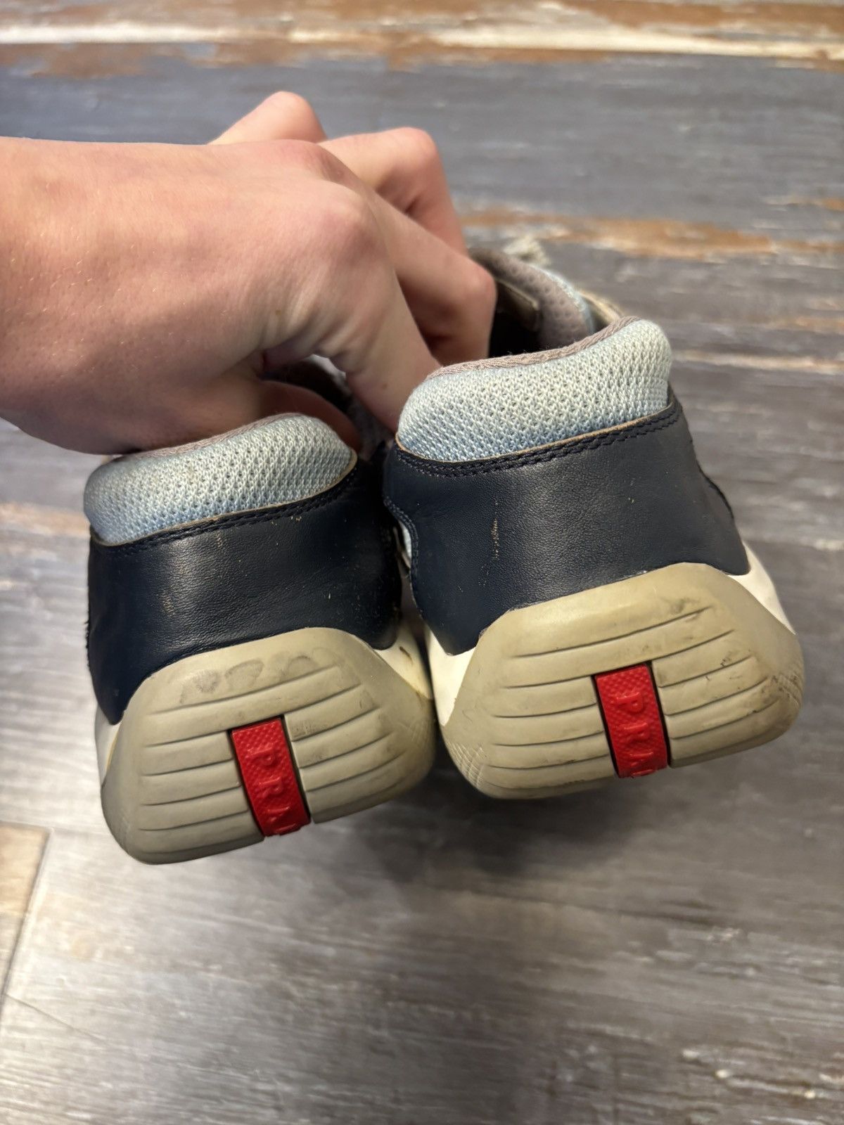 Prada Prada Americas Cup Navy Leather Size 8 Size US 8 / EU 41 - 5 Thumbnail