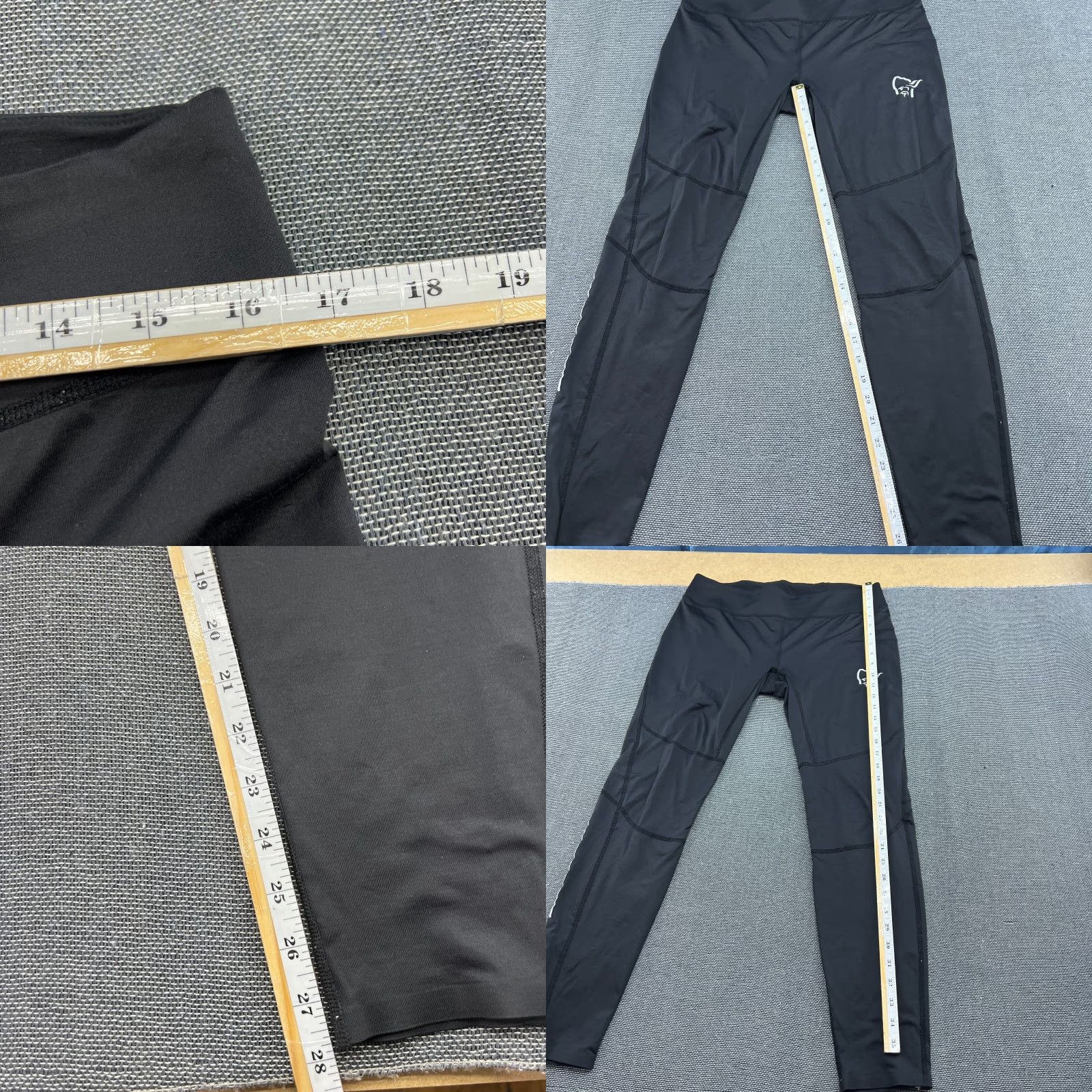 Vintage Norrona Bitihorn Womens Pants L Stretch Elastic Compression Black Tights Size 36" / US 14 / IT 50 - 8 Thumbnail