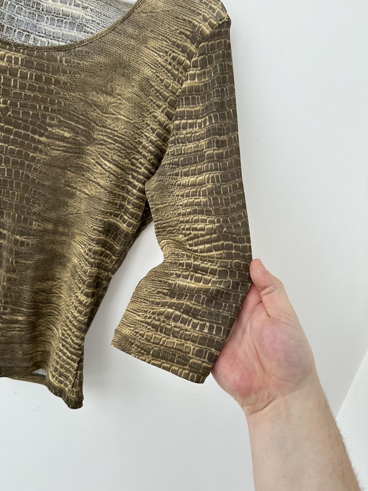Roberto Cavalli Roberto Cavalli Mesh Chico’s All Print Top Blouse Sleeve Size XL / US 12-14 / IT 48-50 - 4 Thumbnail