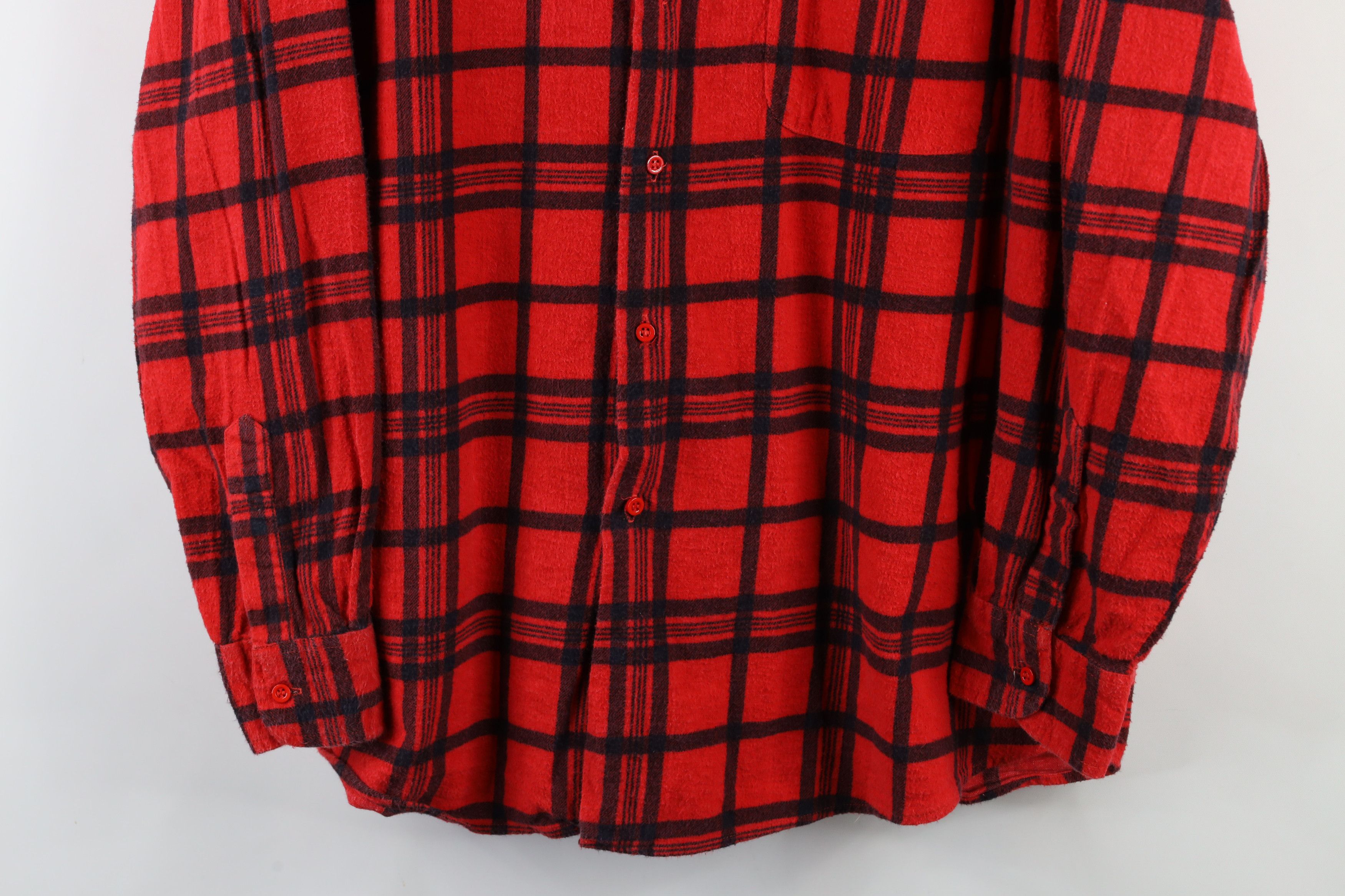 Vintage Vintage 90s Streetwear Collared Button Shirt Red Plaid Size US XL / EU 56 / 4 - 3 Thumbnail