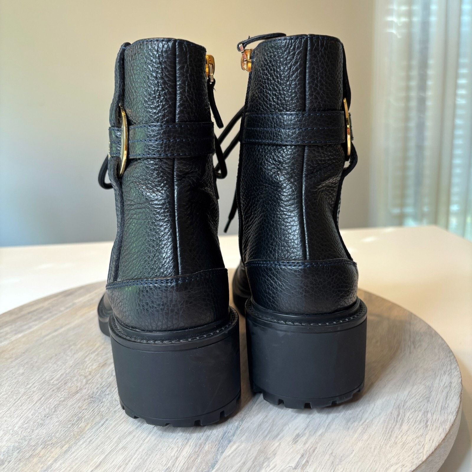 Chloe Chloé Darryl Black Leather Ankle Combat Boots EU Sz 39 US 9 Size US 9 / IT 39 - 8 Thumbnail
