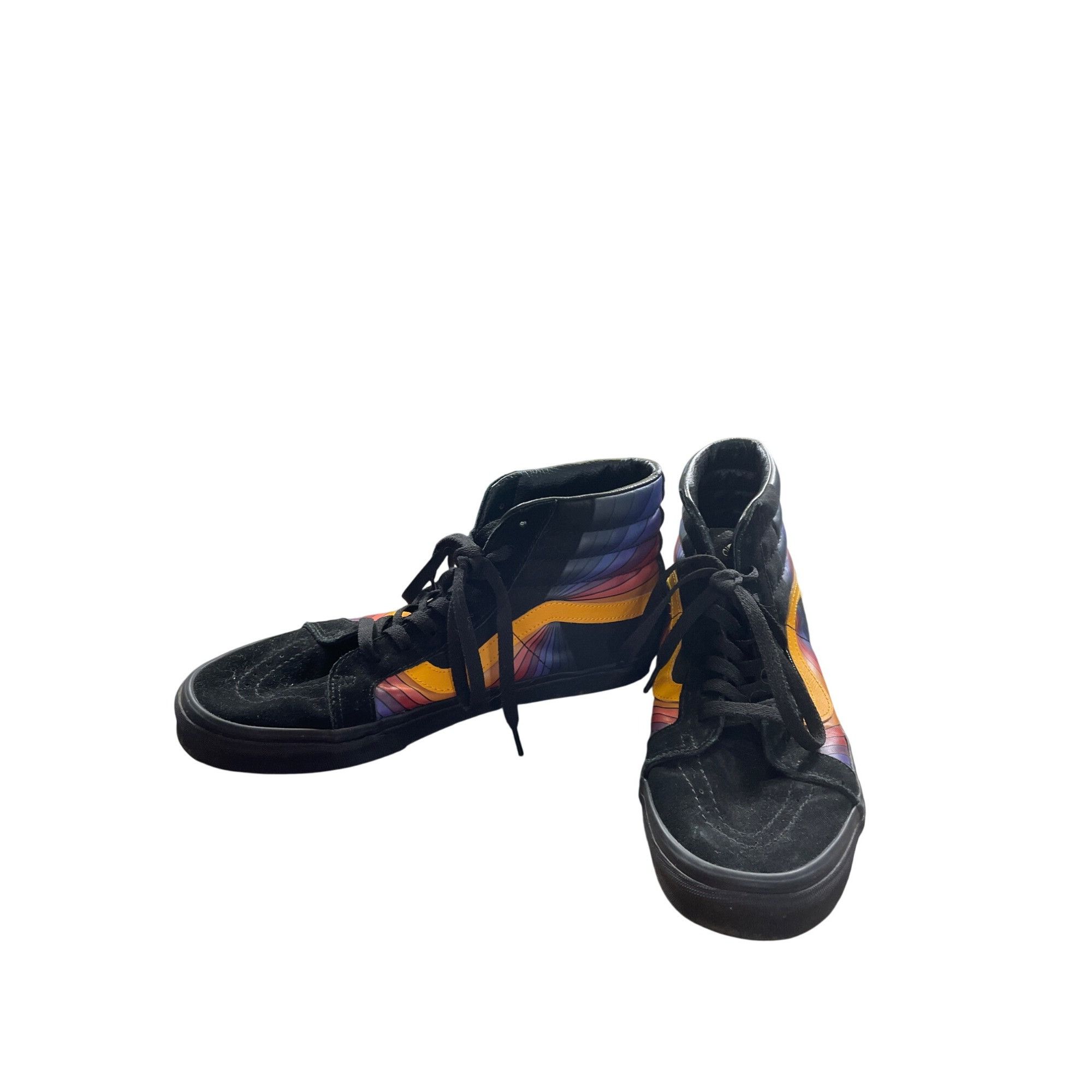 Vans Vans Mens Black Suede Rainbow High Top Skater Sneakers Size Size US 11.5 / EU 44-45 - 2 Thumbnail
