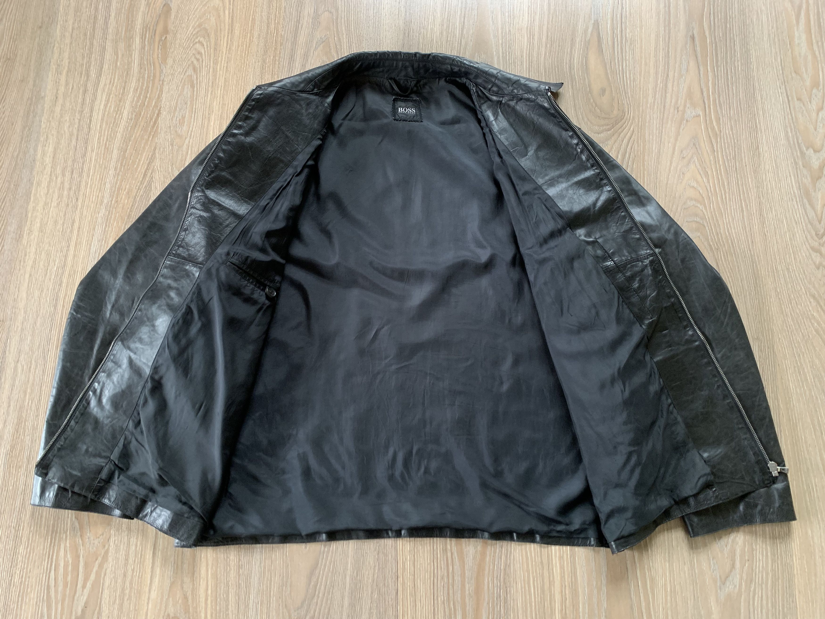 Hugo Boss Hugo Boss Rare Vintage Black Leather Jacket Size US XXL / EU 58 / 5 - 4 Thumbnail