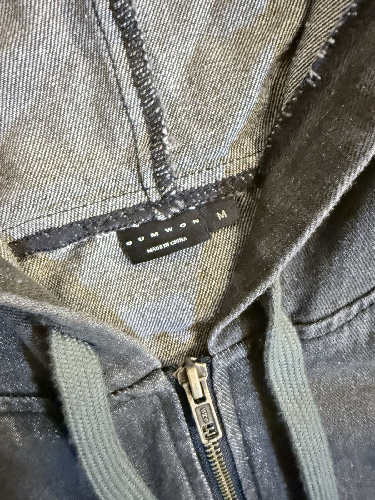 Other Cropped Zipper Hood Utility Jacket Blue Grey Size M Size US M / EU 48-50 / 2 - 3 Thumbnail