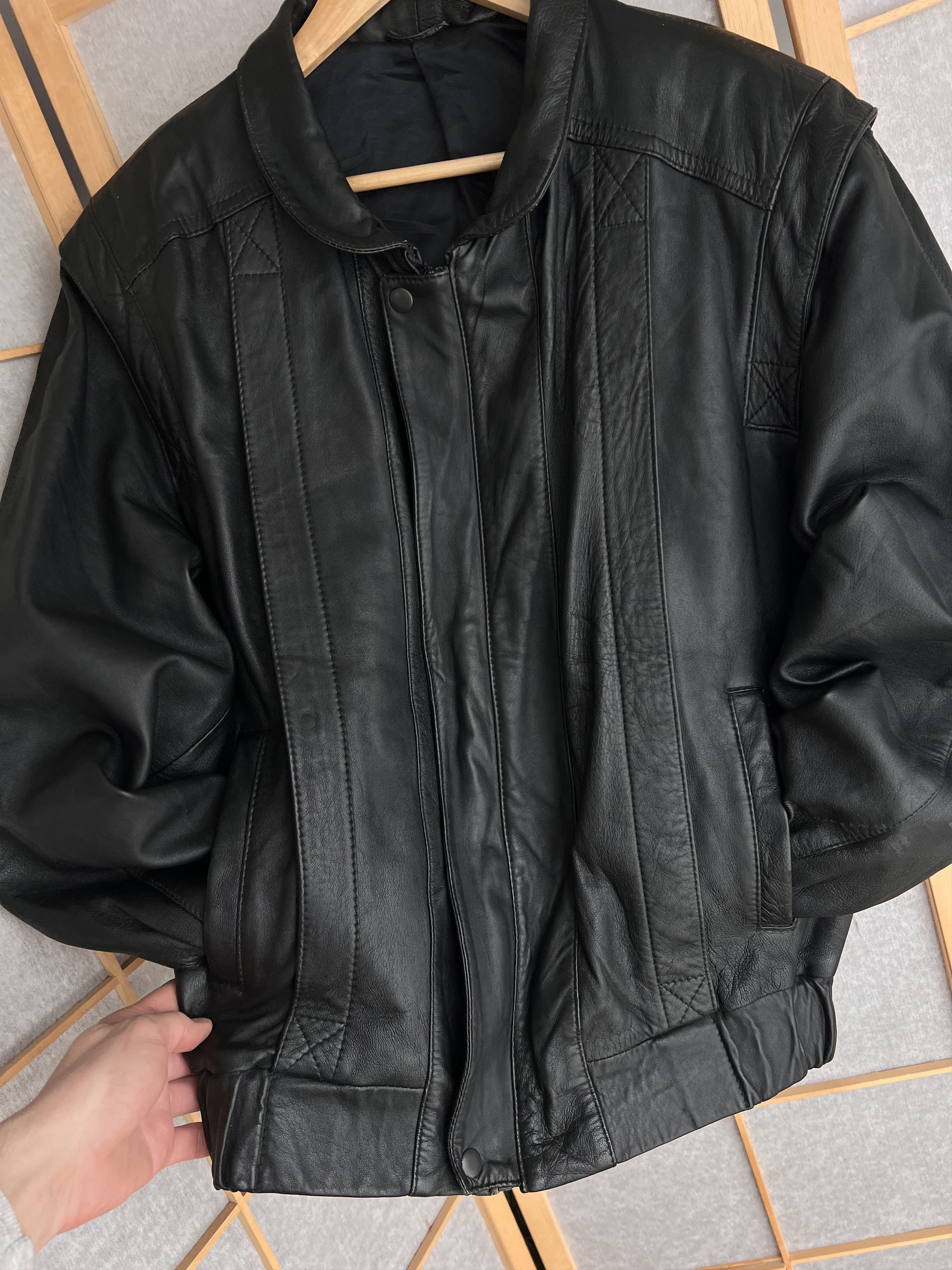 If Six Was Nine Rick Owens Yohji Yamamoto vibe vintage leather bomber jacket Size US M / EU 48-50 / 2 - 6 Thumbnail