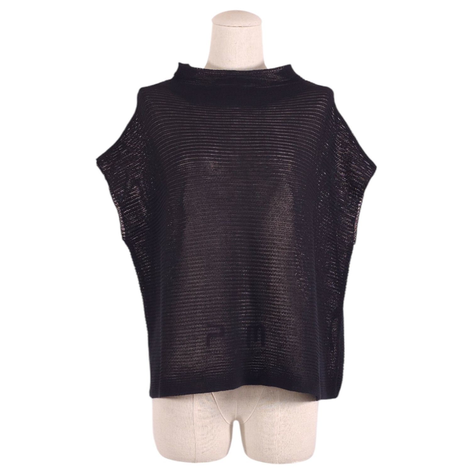 Eileen Fisher Eileen Fisher Organic Cotton Boxy Mock Neck Top Black Sz XXS Size XXS / US 00 / IT 34 - 1 Thumbnail