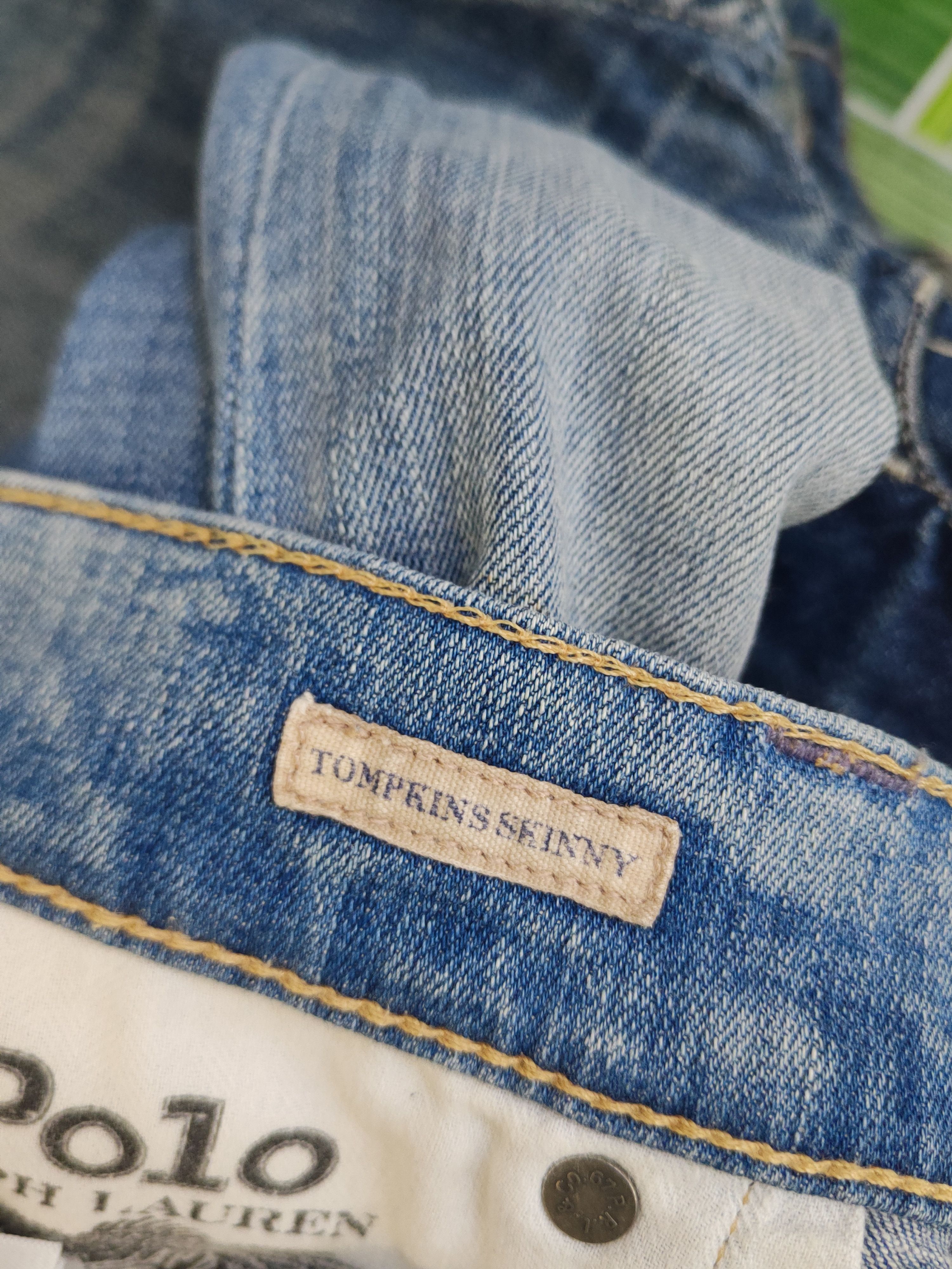 Polo Ralph Lauren Polo Ralph Lauren skinny Blue Ripped denim Jeans #46-901 Size US 31 - 17 Thumbnail