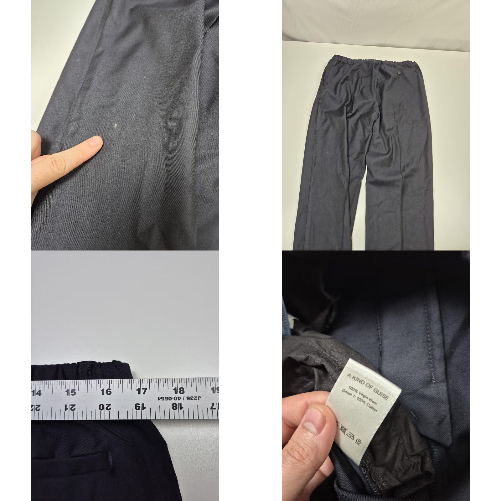 A Kind Of Guise A Kind Of Guise Dress Pants Mens 36x30 Blue Wool Elastic Waist Lined Germany Dress Pants Mens EU 52 Regular Wool Blue Solid Winter Germany Mens Size US 36 / EU 52 - 8 Thumbnail