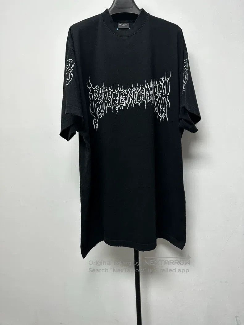 Balenciaga Balenciaga Letter Printed Short Sleeve Crewneck Size US M / EU 48-50 / 2 - 1 Thumbnail