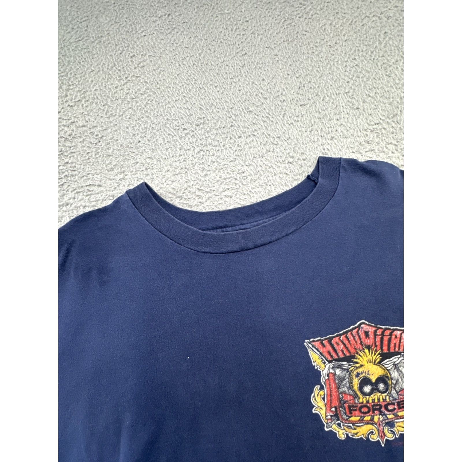 Vintage VINTAGE Rare 90s JIMMY’Z Old Hawaiian Force Surf Legend Warrior Long-sleeve T-Shirt Men L Blue Graphic Print Double-Sided Limited Edition Size US L / EU 52-54 / 3 - 7 Thumbnail
