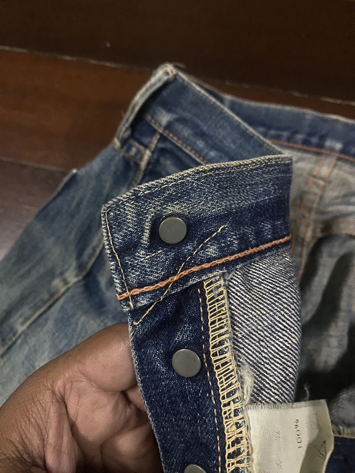 Full Count & Co. FIRE 🔥 FULL COUNT RUSTY DISTRESSED NICE FADED Size US 33 - 12 Thumbnail