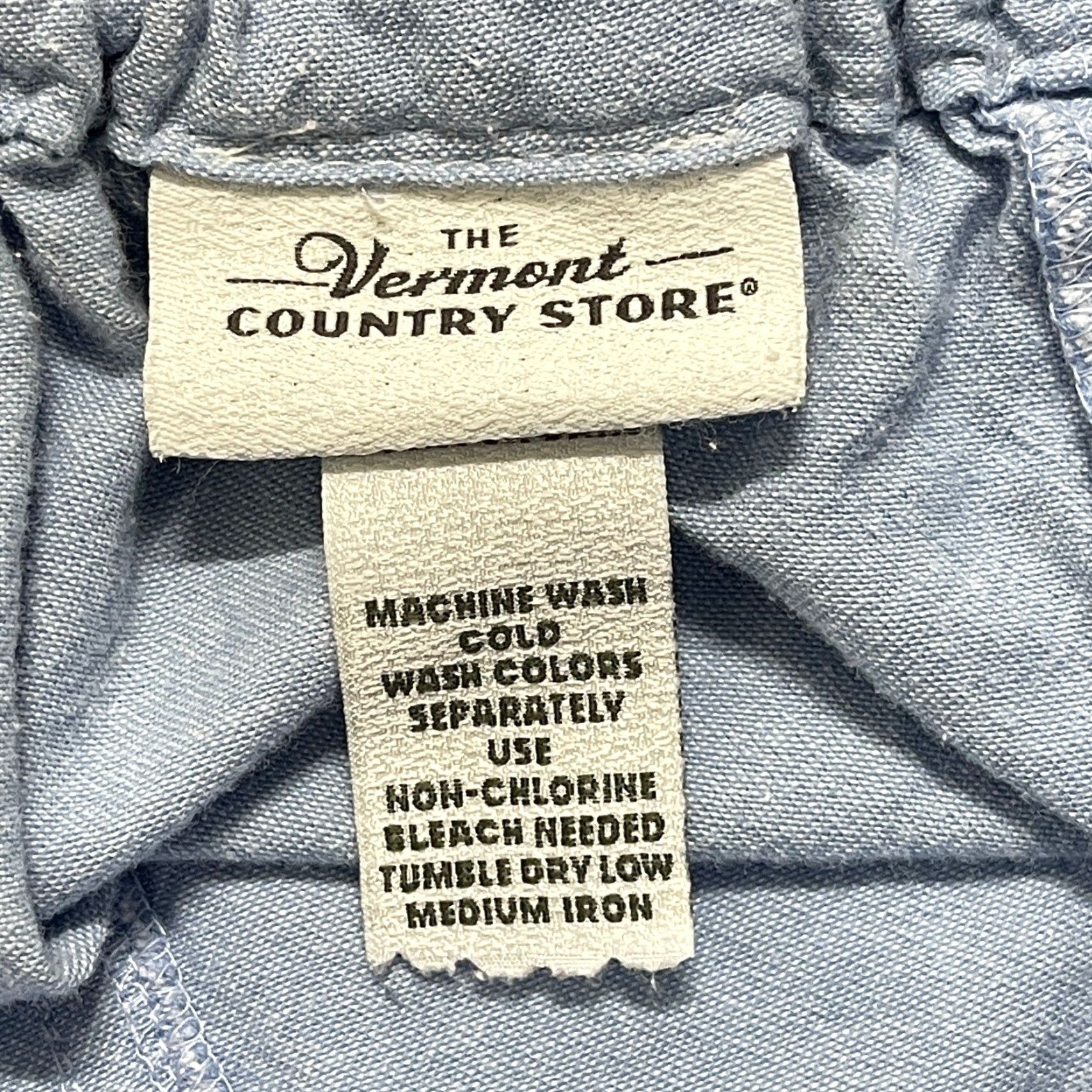 Vintage Vermont Country Store Skirt Plus 1X Blue Short A-Line Cotton 100% Solid Cottage Prairie Womens Girls Mens Size 40" / US 18 - 5 Thumbnail