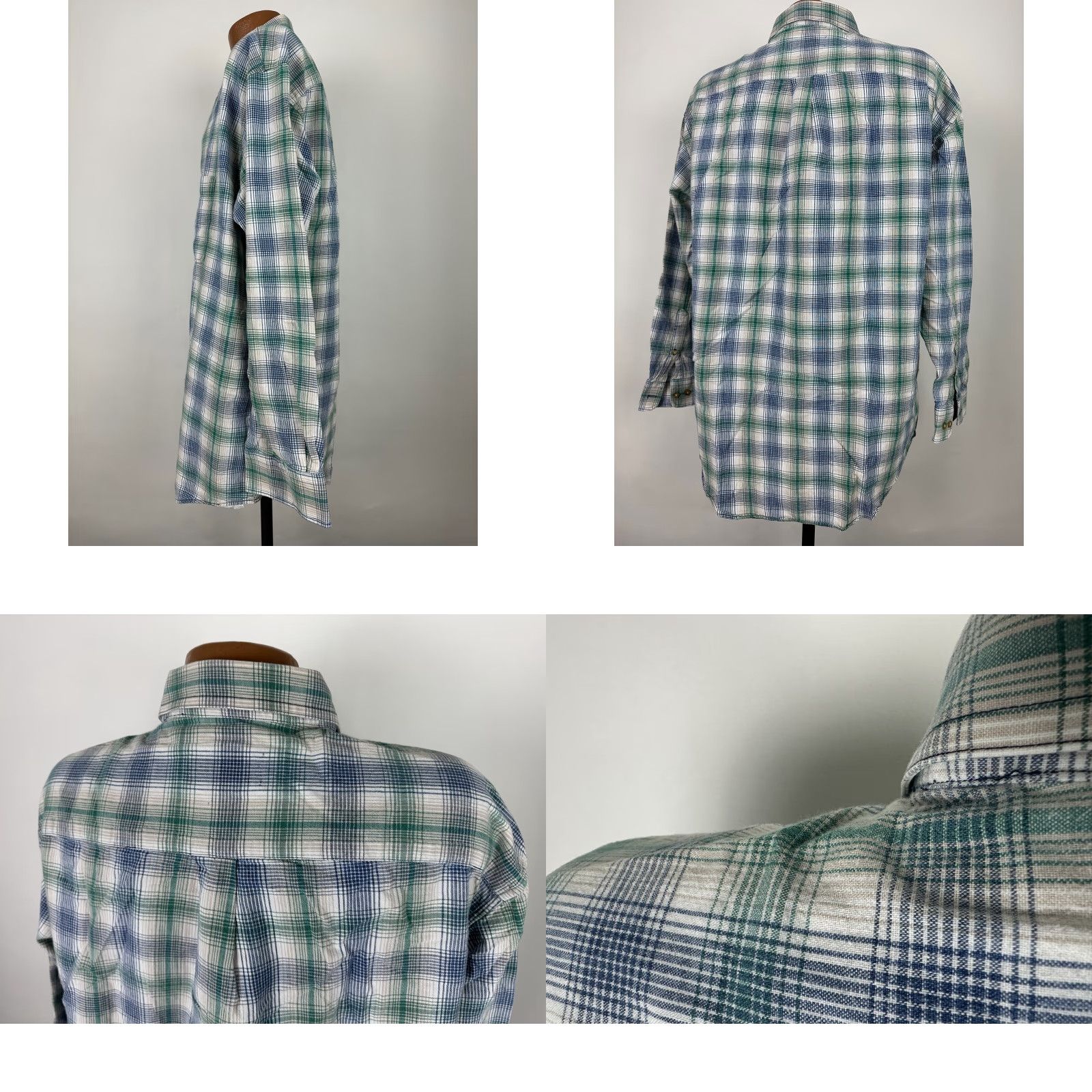 Roundtree & Yorke VINTAGE Roundtree & Yorke Shirt Men XL Long Sleeve Button-Down Outdoor Plaid 90s Casual Hipster Travel Size US XL / EU 56 / 4 - 8 Thumbnail
