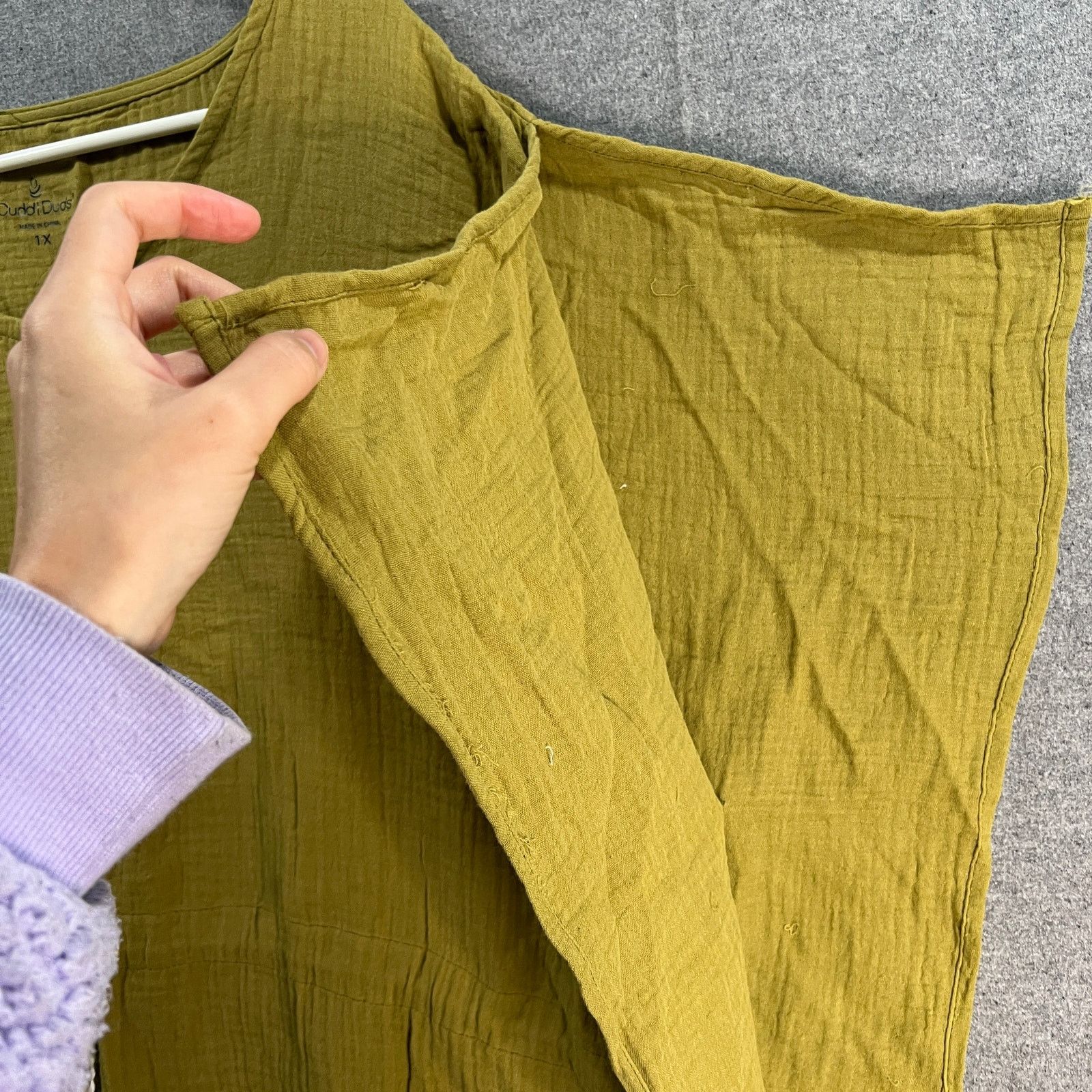 Other Cuddl Duds Casual Top Shirt Ladies Green Deep Moss Size 1X Size XL / US 12-14 / IT 48-50 - 3 Thumbnail