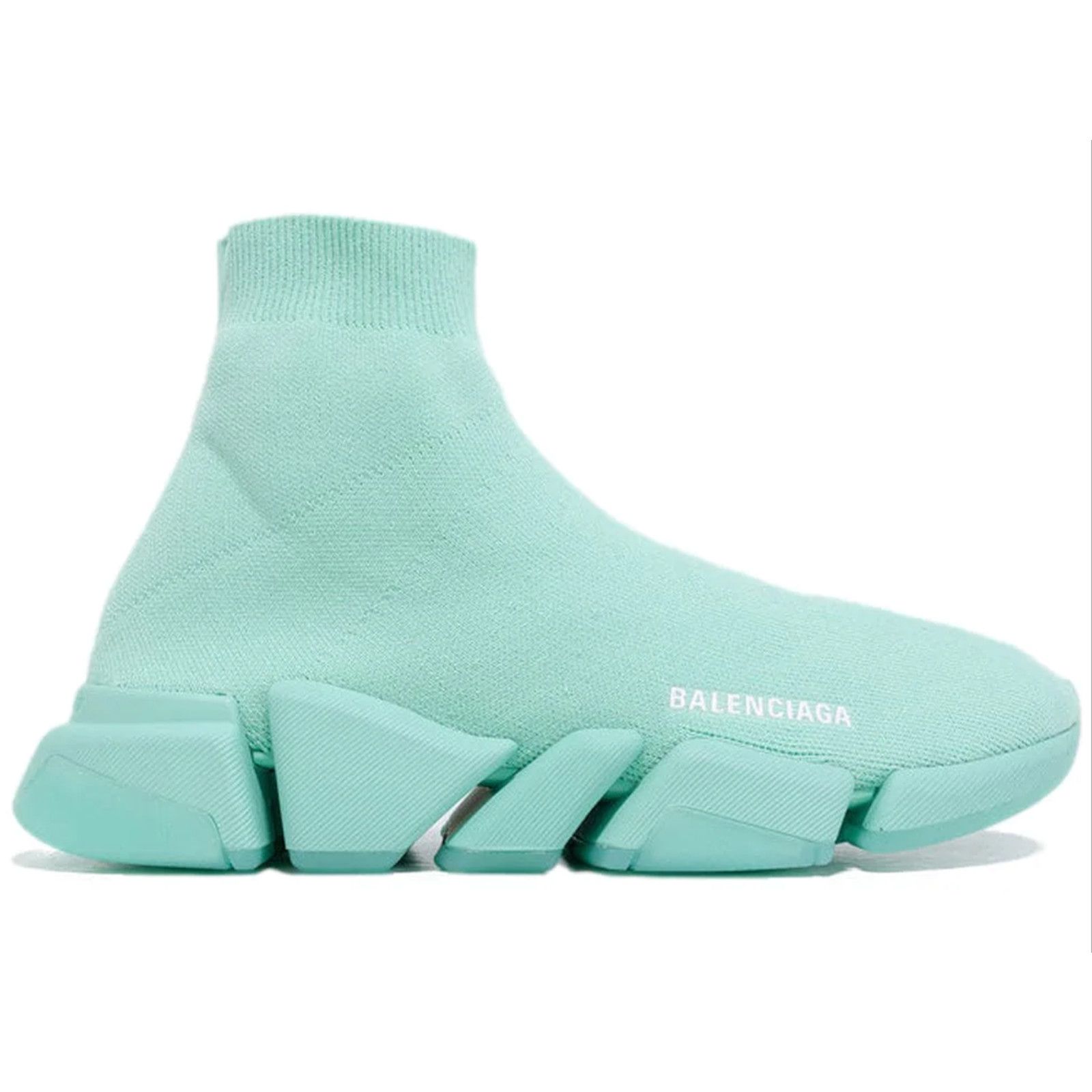 Balenciaga Balenciaga Mens Speed 2.0 Sock Mint Green High Top Size US 12 / EU 45 - 1 Thumbnail
