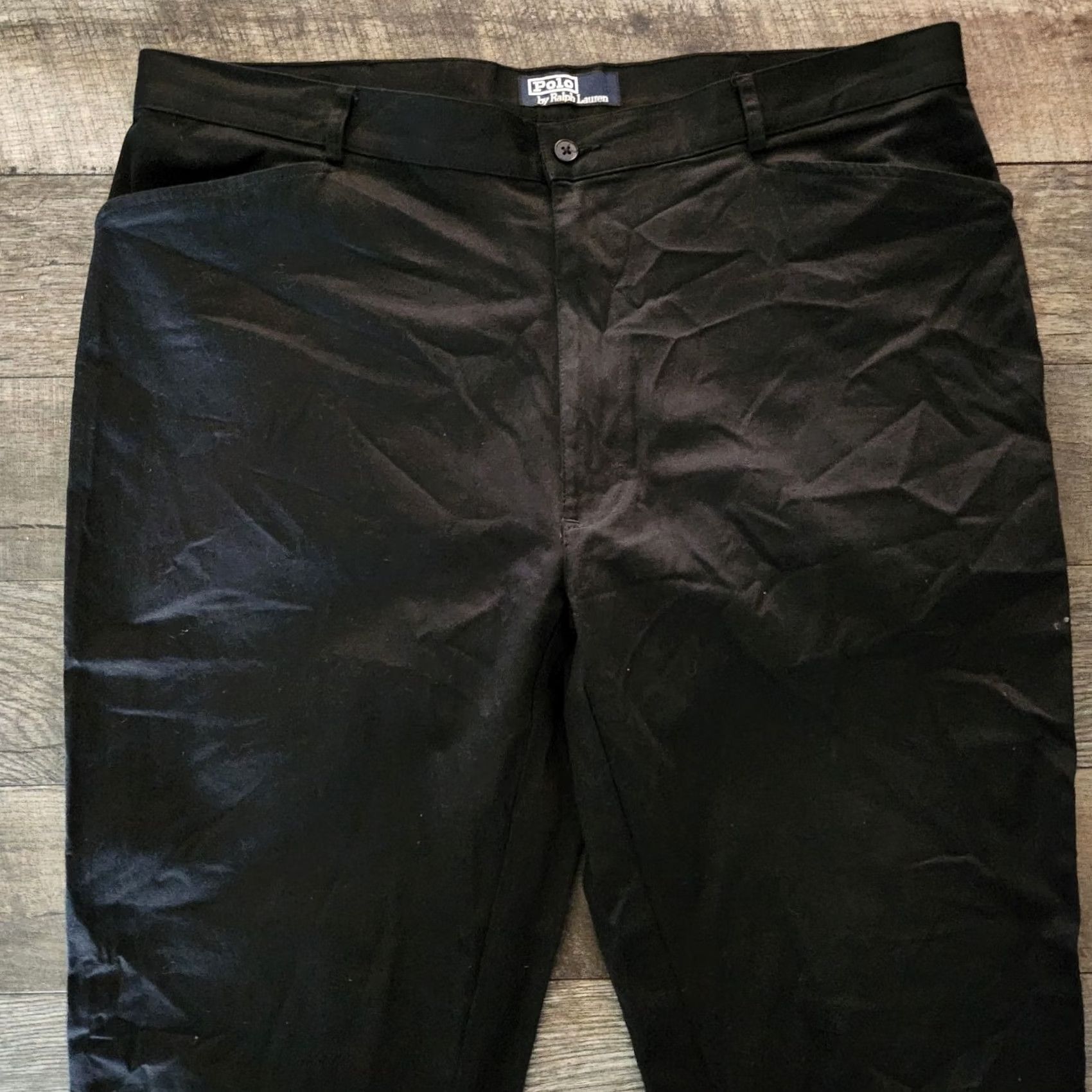 Polo Ralph Lauren Polo Ralph Lauren Chino Pants Slacks Mens 40x32 Black Straight Classic Flat Front Pocket Logo Lounge Casual 40 Regular Mens Size US L / EU 52-54 / 3 - 3 Thumbnail