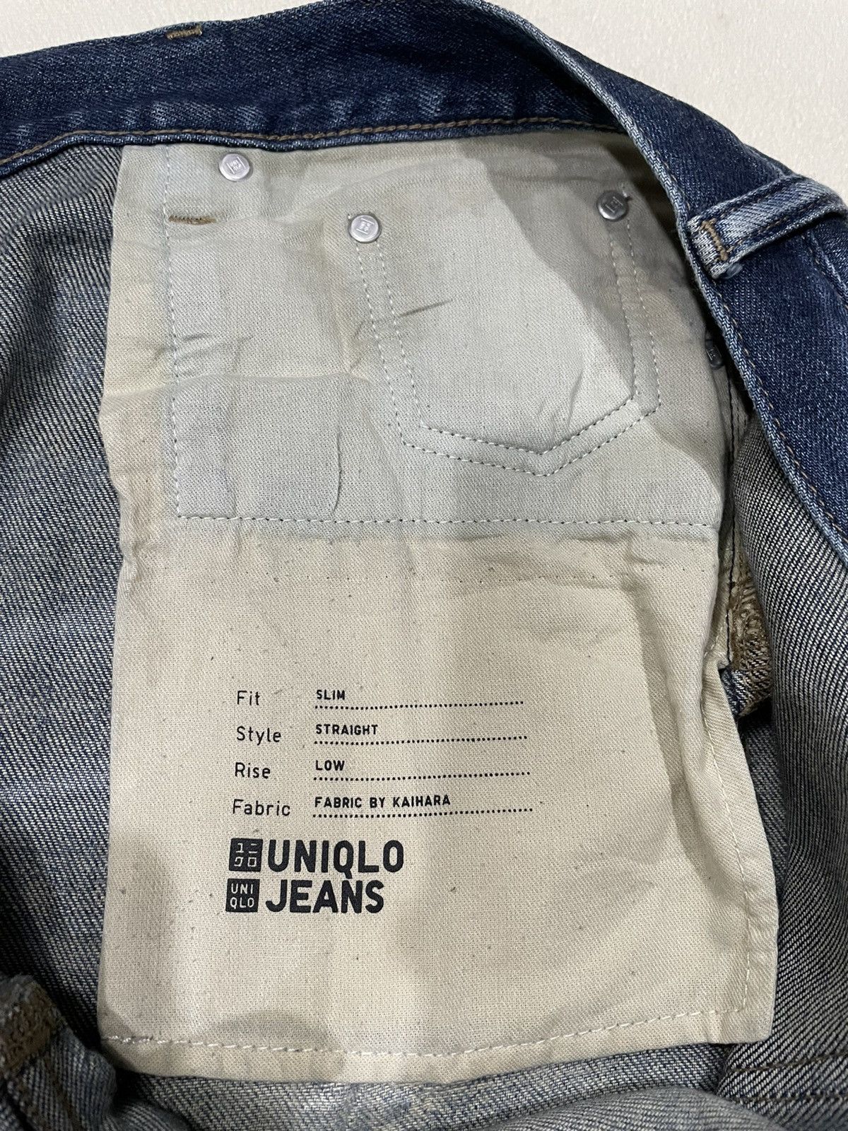 Uniqlo Vintage Uniqlo distressed faded dark blue jeans Size US 36 / EU 52 - 11 Thumbnail