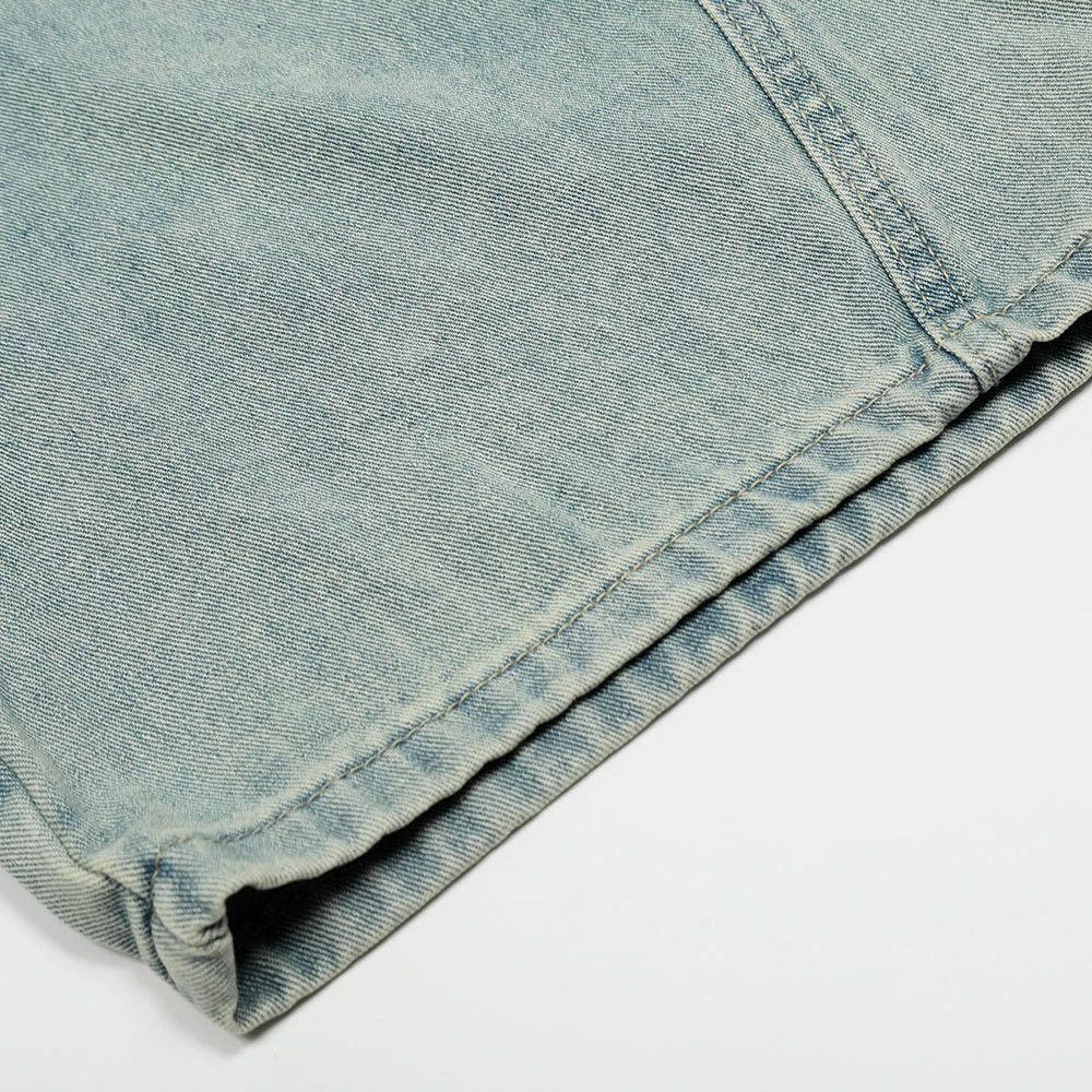 Jean Vintage distressed washed punk patchwork scimitar jeans Size US 34 / EU 50 - 6 Thumbnail