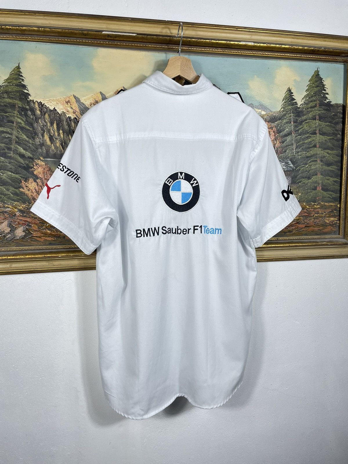 BMW × Formula 1 × Vintage BMW Sauber Formula F1 Team Vintage White Shirt Racing Motor Size US XL / EU 56 / 4 - 8 Thumbnail