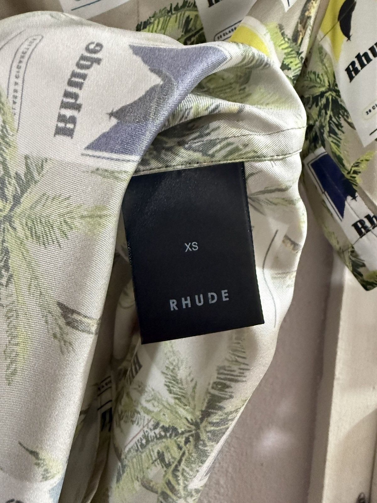 Rhude Rhude Cigarette Print Silk Shirt Size US XS / EU 42 / 0 - 4 Thumbnail