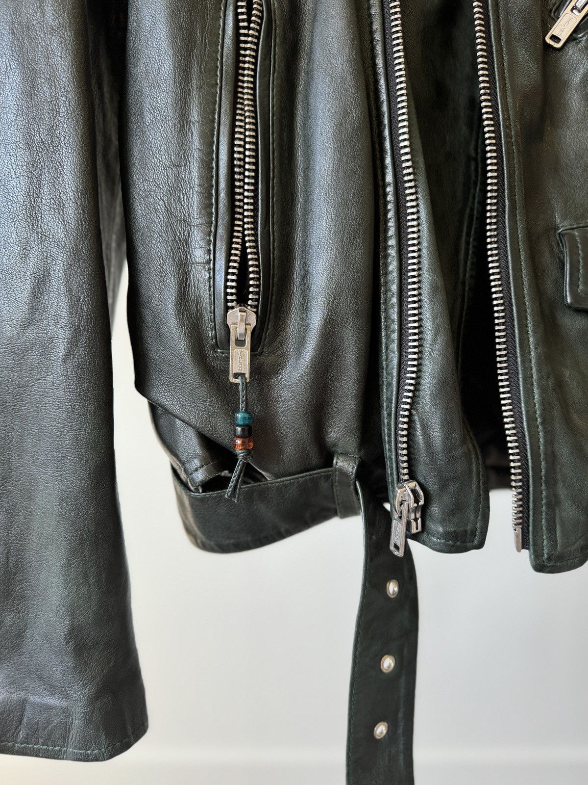 Blk Dnm BLK DNM Deep Teal Leather Moto Jacket Size US S / EU 44-46 / 1 - 3 Thumbnail