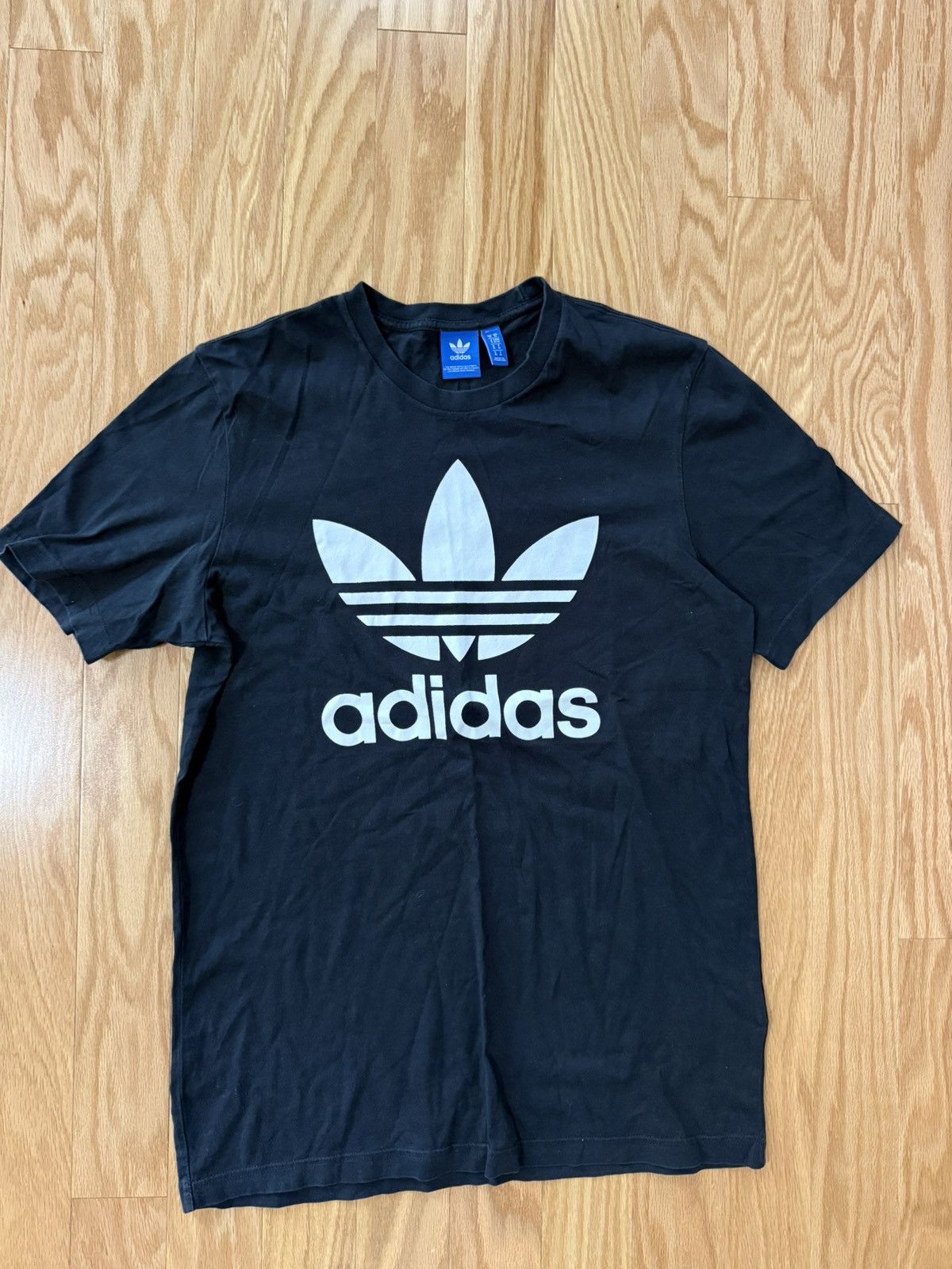 Adidas Adidas Trefoil Logo Black T Shirt Classic Graphic Tee Size US M / EU 48-50 / 2 - 1 Thumbnail