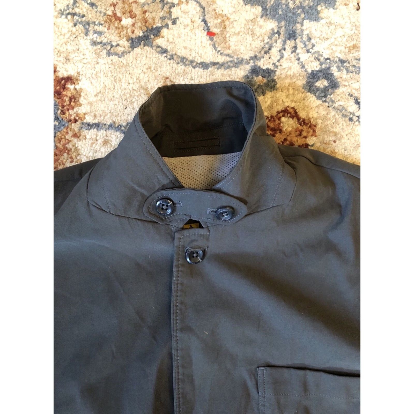 Eddie Bauer Eddie Bauer Blazer Mens T44 Big & Tall Green Solid Single-Breasted 3-Button Notch Lapel Jacket Casual Travel Sports Regular Chest 44 Size 44R - 2 Thumbnail